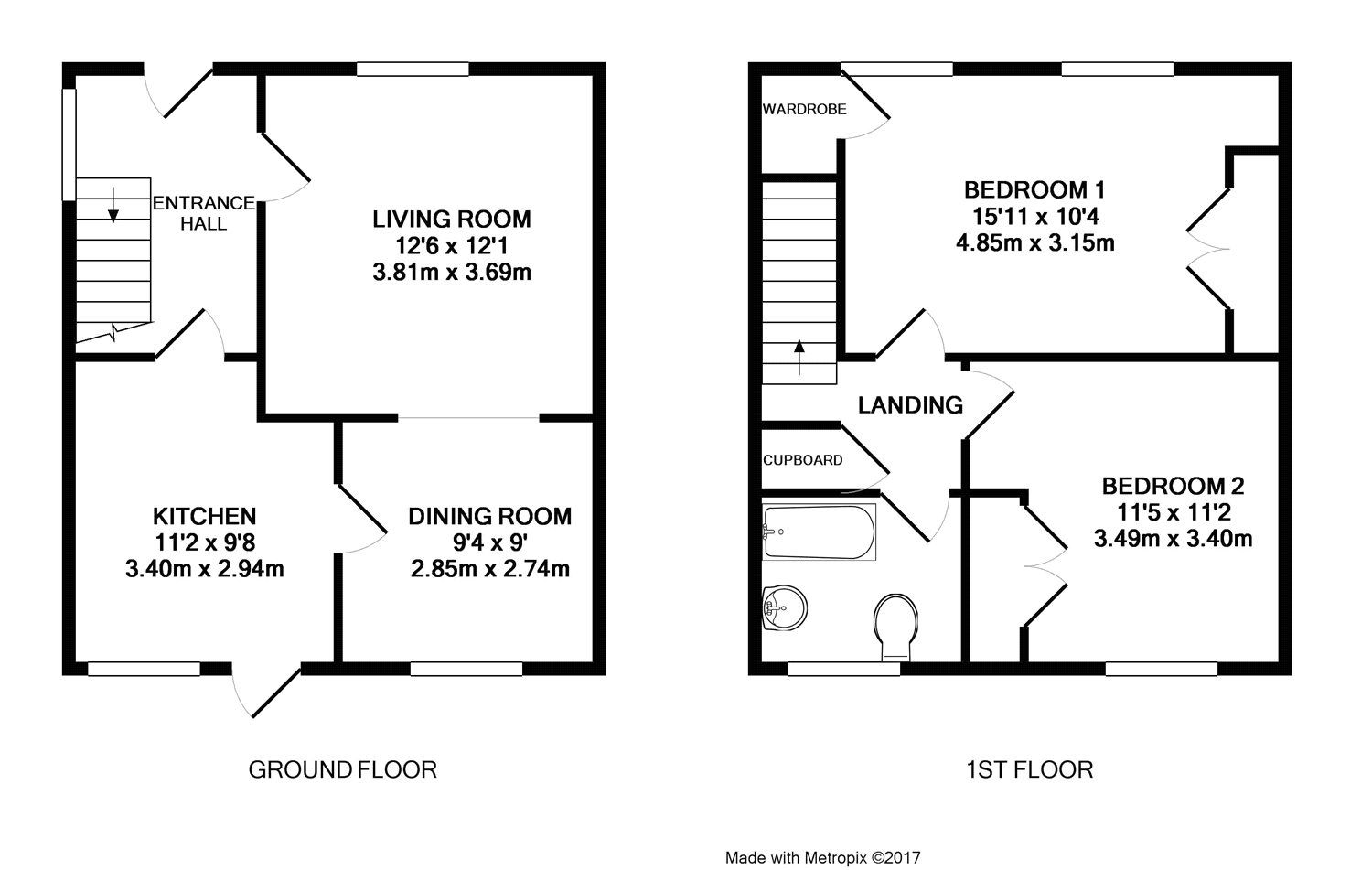 2 bed semidetached house to rent in Venning Road, Arborfield, Reading