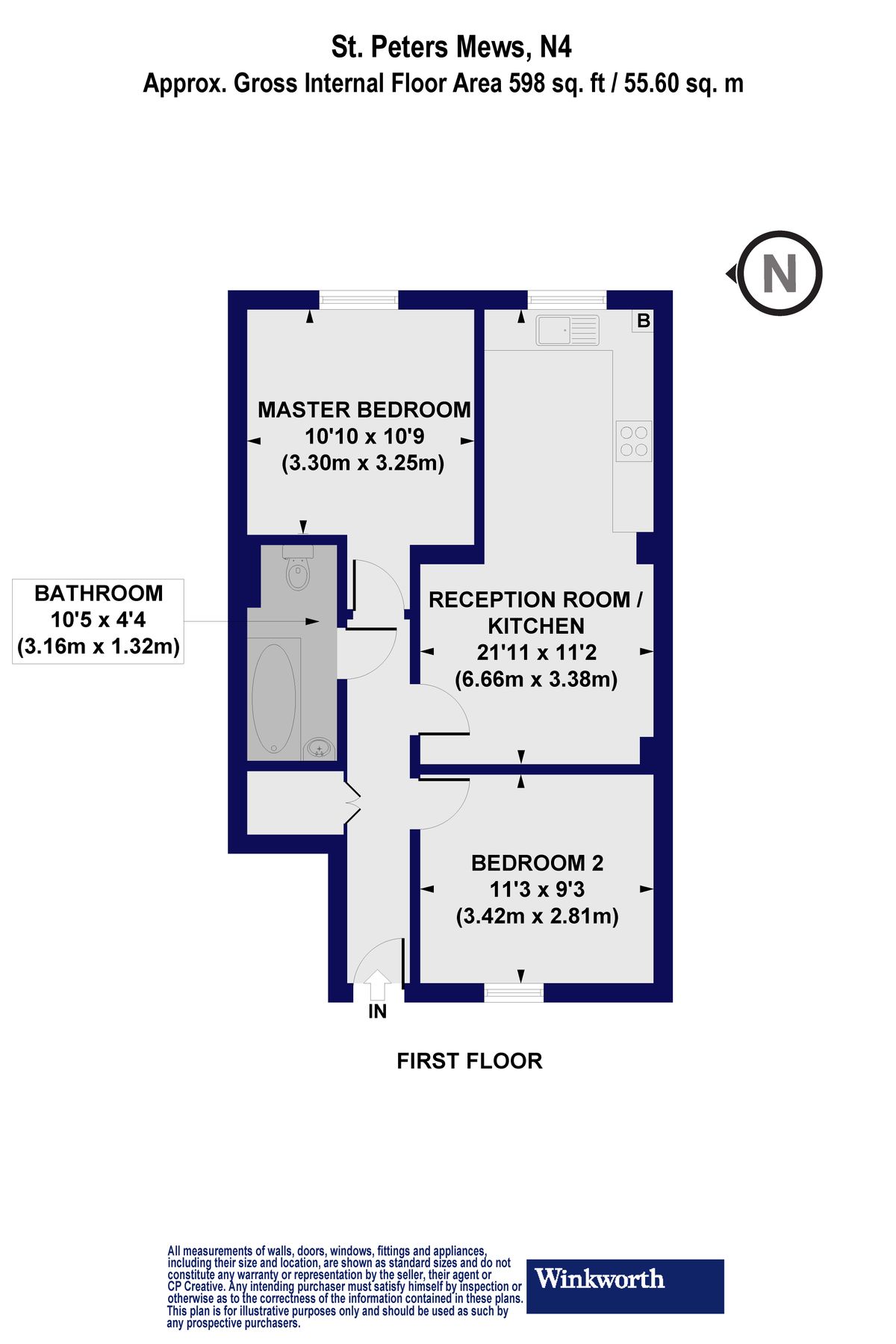 2 bed flat for sale in St Peters Mews, Warham Road, London N4 Zoopla