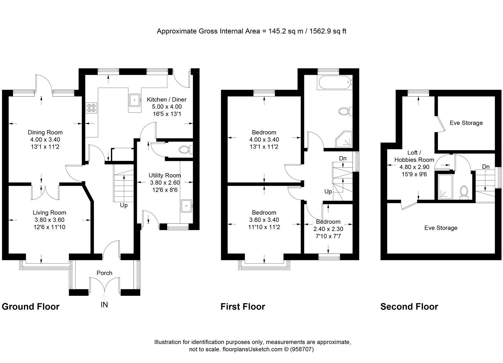 3 bed semidetached house for sale in Osborne Road, Dunstable