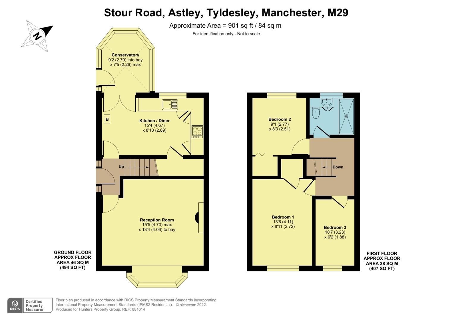 3 bed semidetached house for sale in Stour Road, Astley, Tyldesley