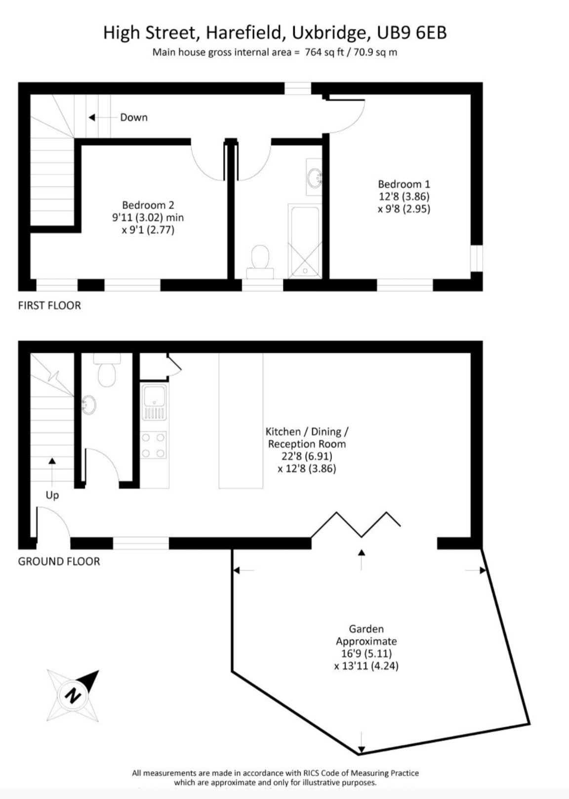 2 bed semidetached house for sale in High Street, Harefield, Uxbridge