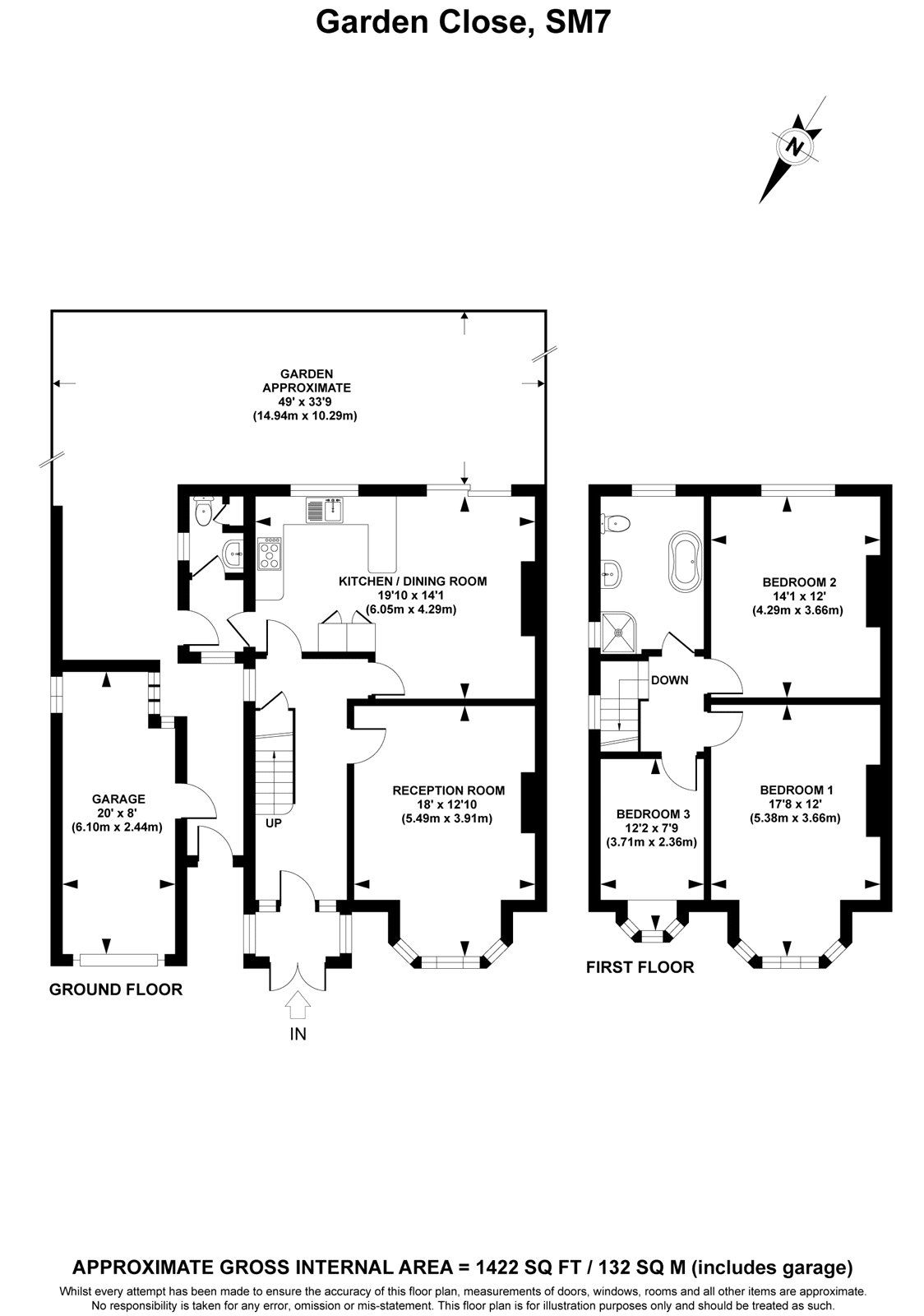 3 bed semidetached house for sale in Garden Close, Banstead, Surrey
