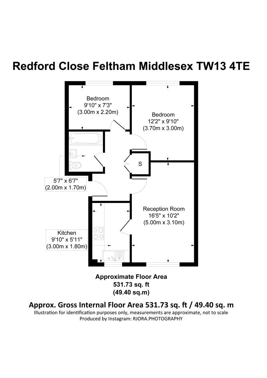 2 bed flat to rent in Redford Close, Feltham TW13 Zoopla
