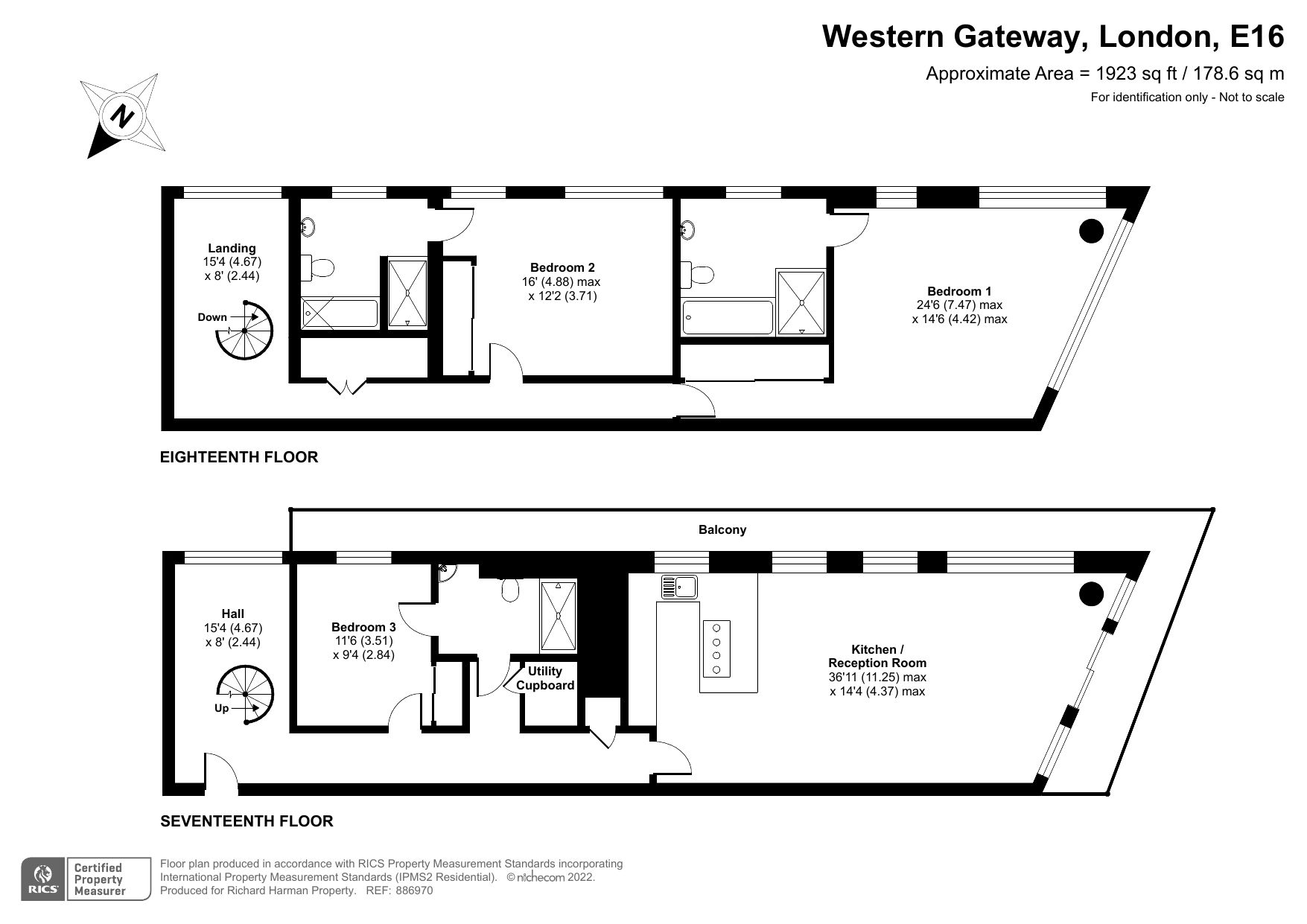 3 bed flat to rent in Alaska Apartments, 22 Western Gateway, London E16