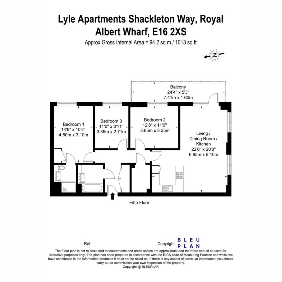3 bed flat for sale in 19 Shackleton Way, London E16 Zoopla
