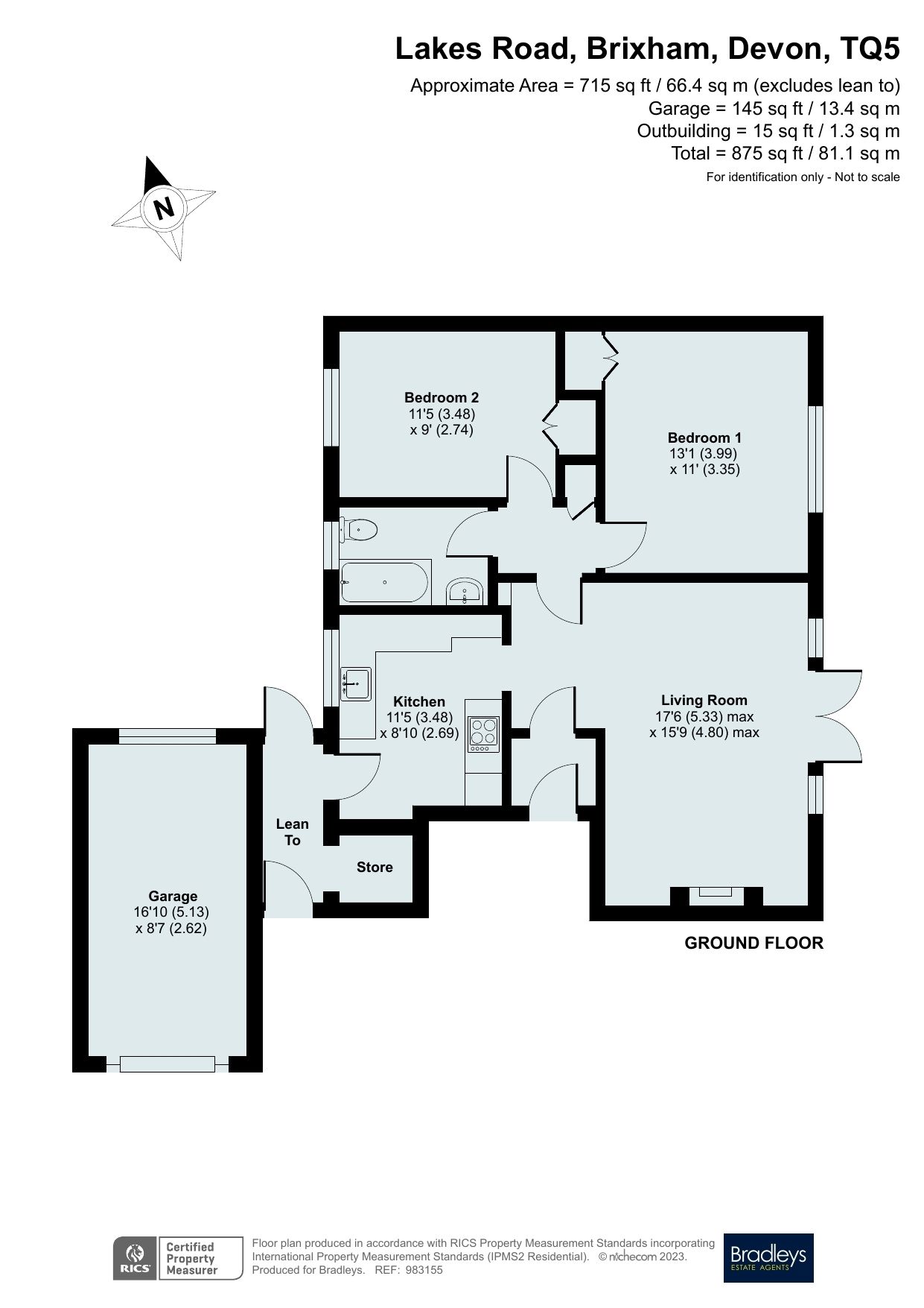 2 bed semidetached bungalow for sale in Lakes Road, Brixham, Devon TQ5