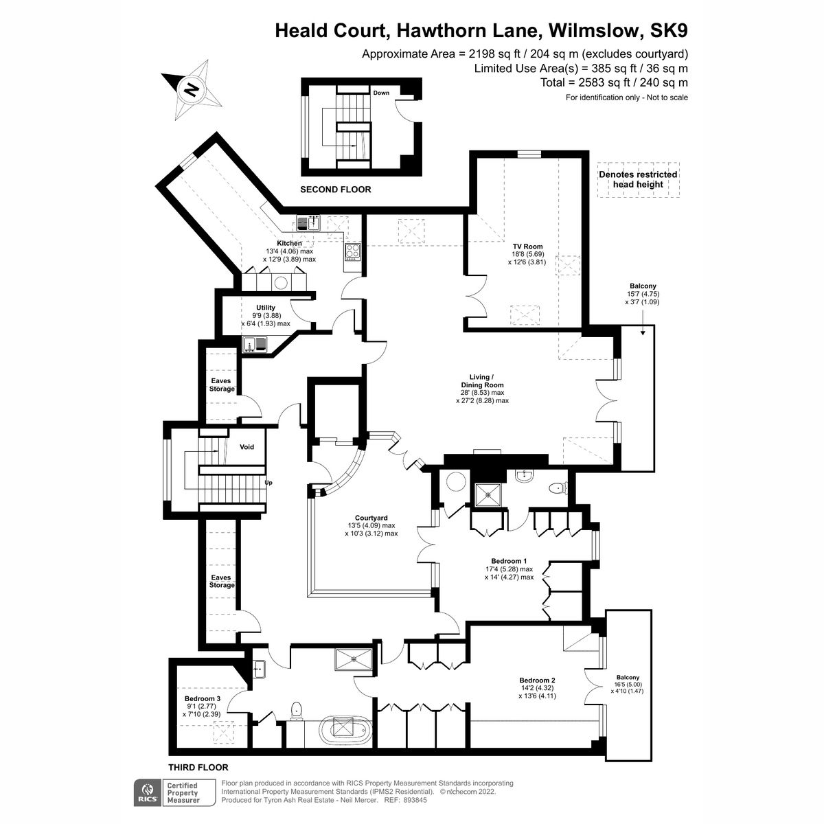 3 bed penthouse for sale in Hawthorn Lane, Wilmslow SK9 Zoopla