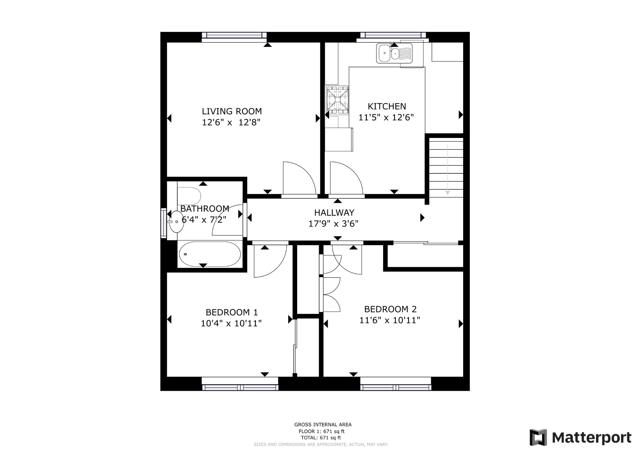 2 bed flat for sale in Dalyell Place, Armadale, Bathgate, West Lothian
