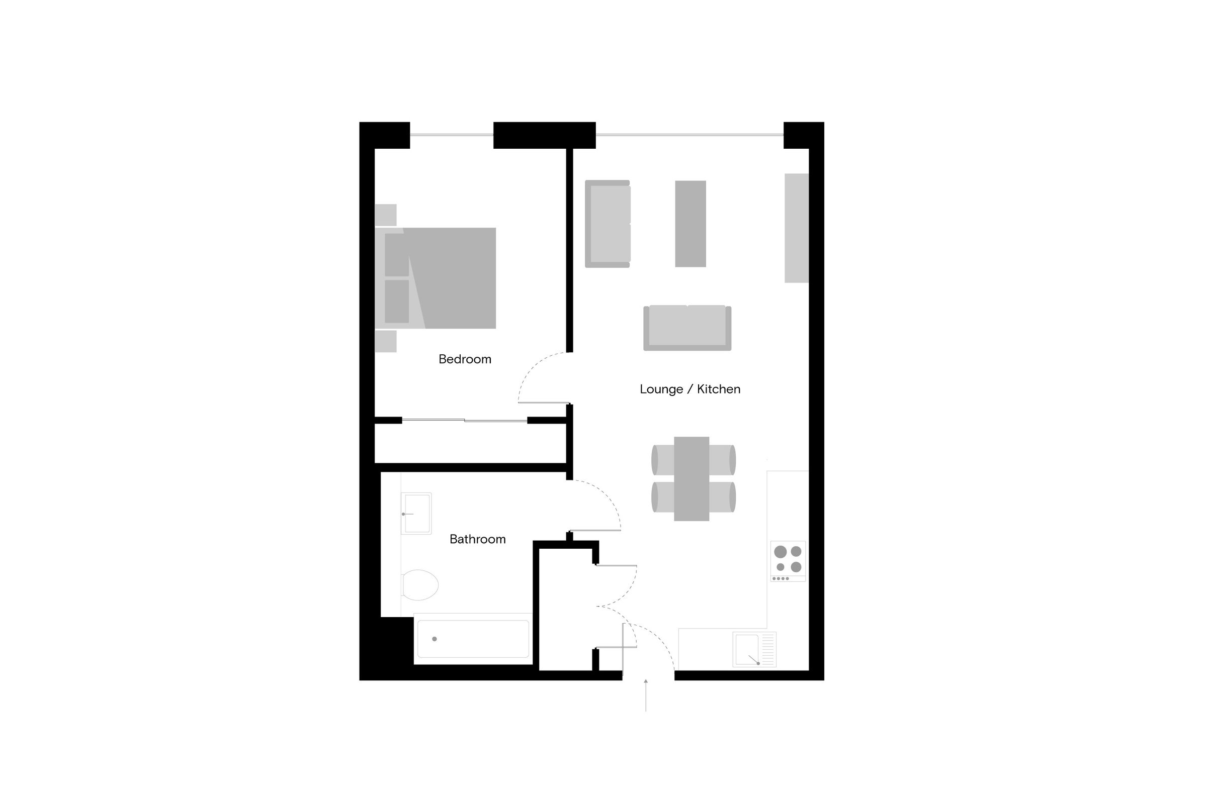 1 bed flat to rent in Apartment 186 , The Kell, Gillingham Gate Road