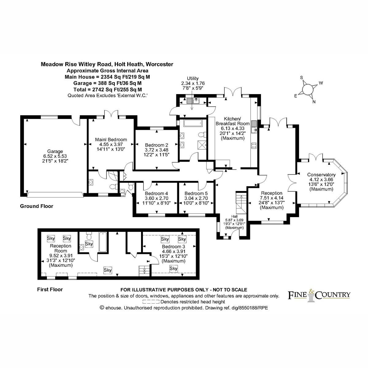 5 bed detached house for sale in Witley Road, Holt Heath, Worcester