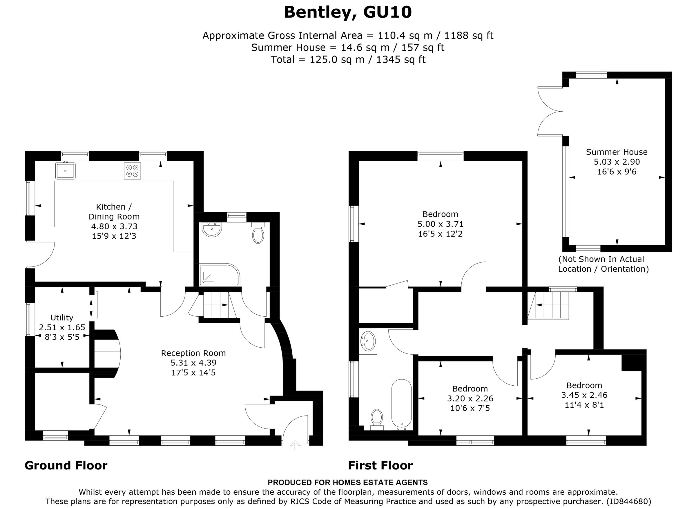 3 bed semidetached house for sale in Bentley, Farnham, Hampshire GU10