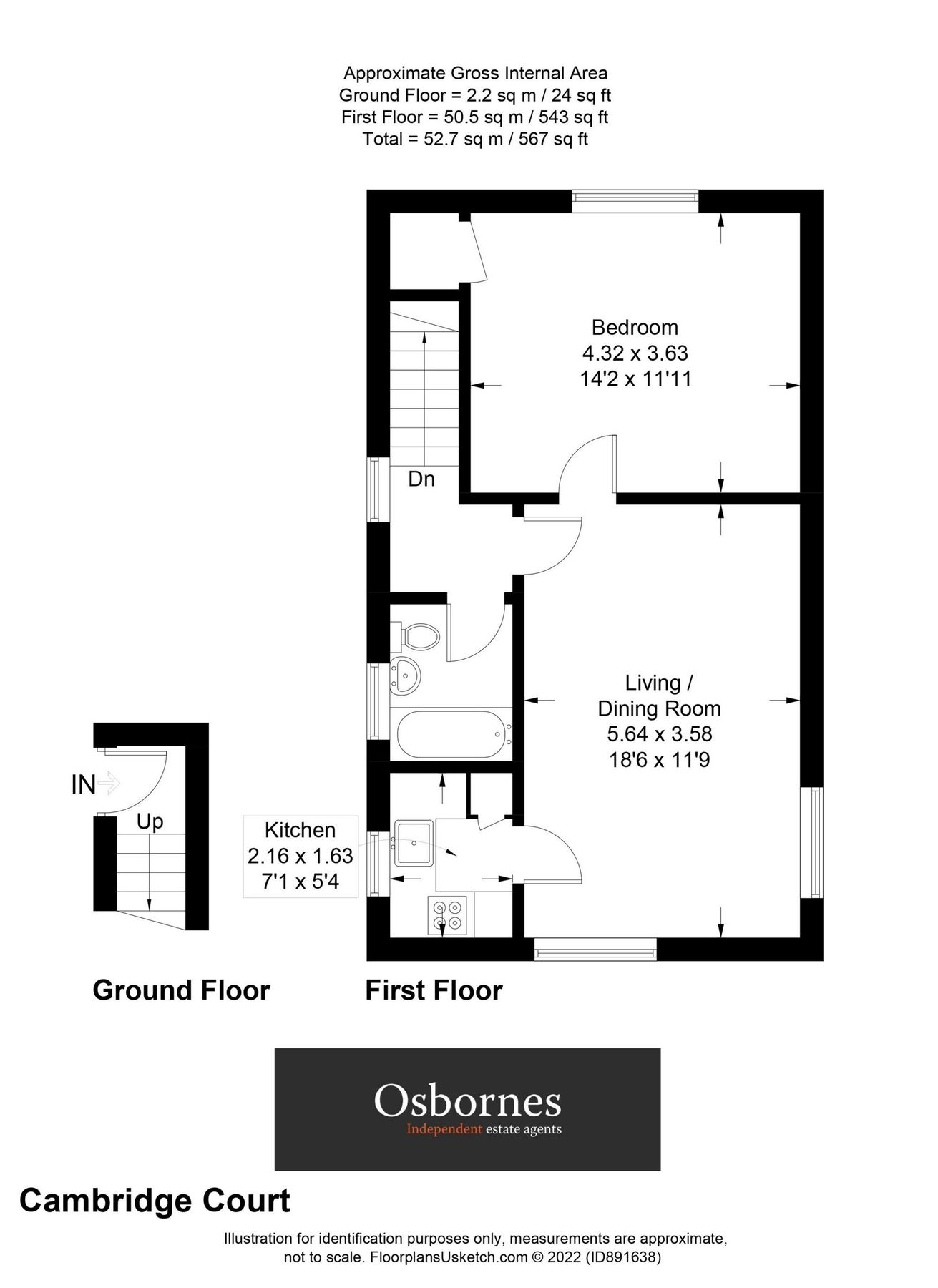 1 bed flat to rent in Cambridge Road West, North Camp GU14 Zoopla
