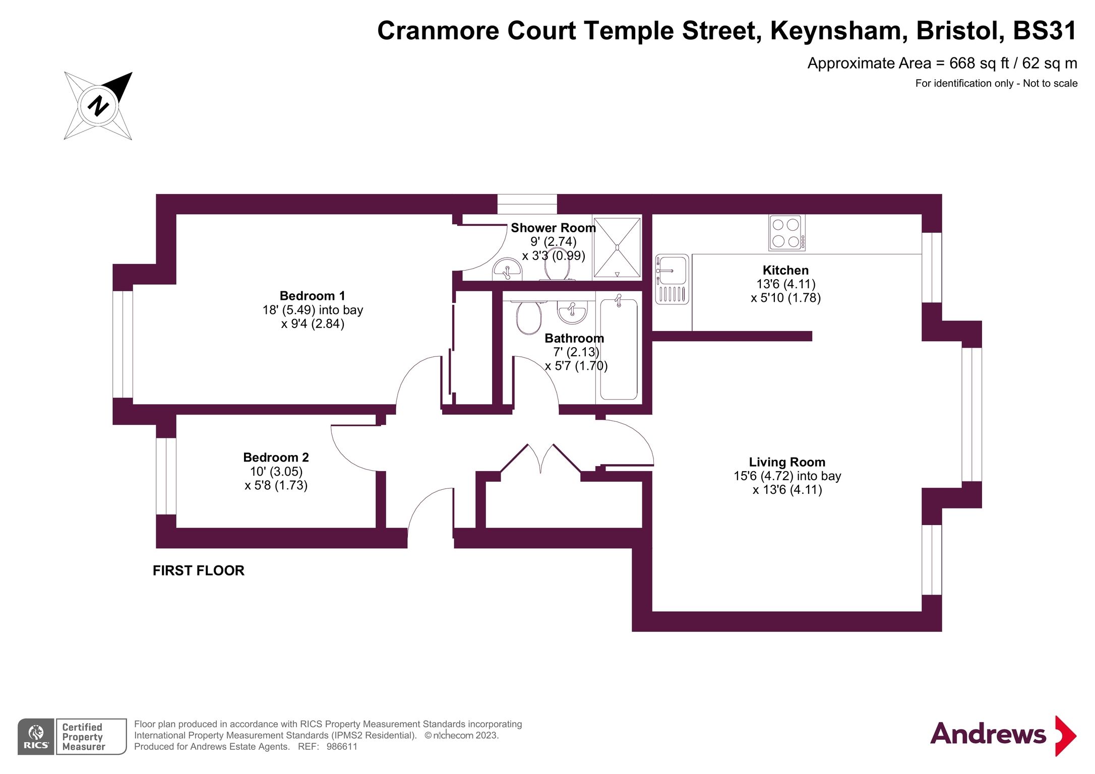 2 bed flat for sale in Temple Street, Keynsham, Bristol, Somerset BS31