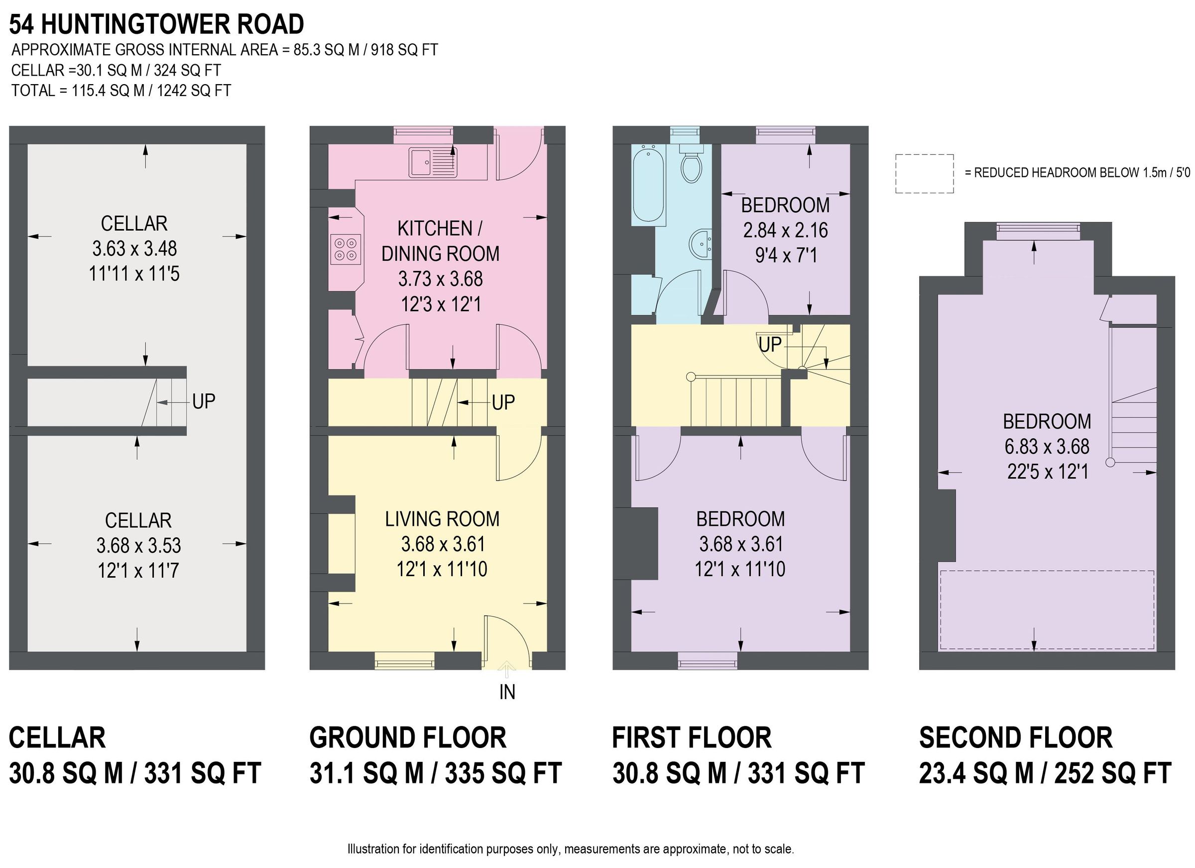 3 bed terraced house for sale in Huntingtower Road, Greystones