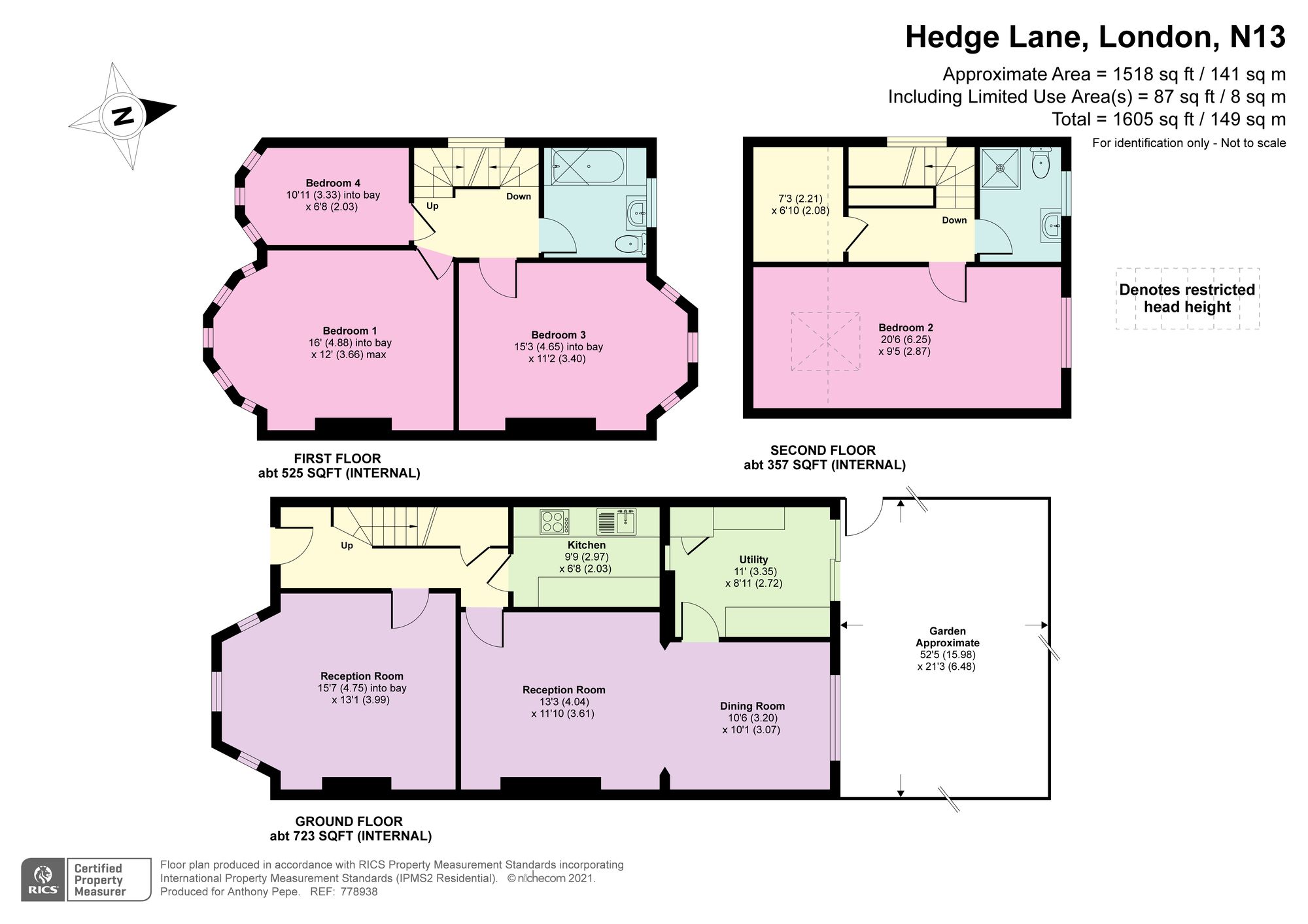 4 bed terraced house for sale in Hedge Lane, Palmers Green, London N13