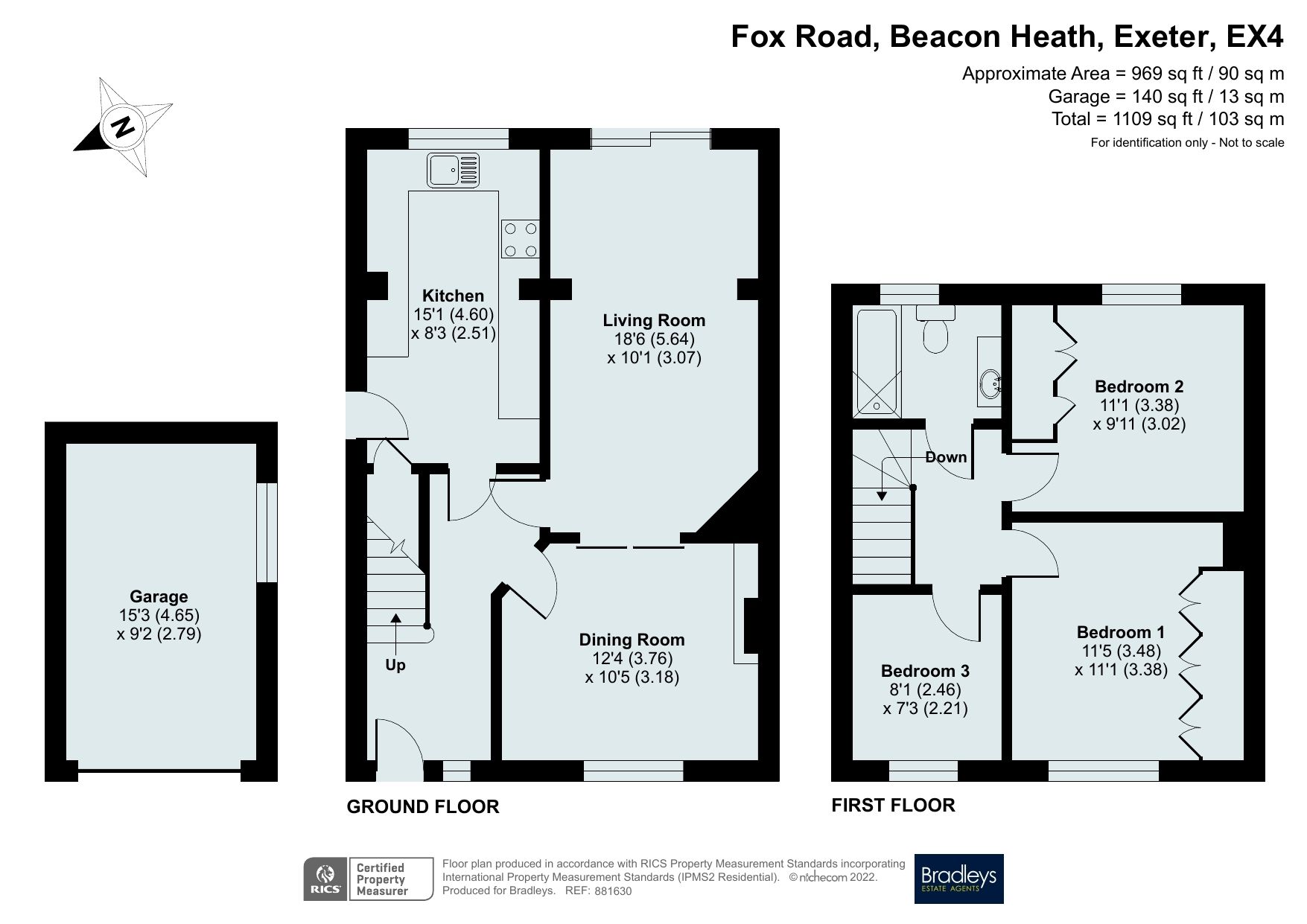 3 bed semidetached house for sale in Fox Road, Beacon Heath, Exeter