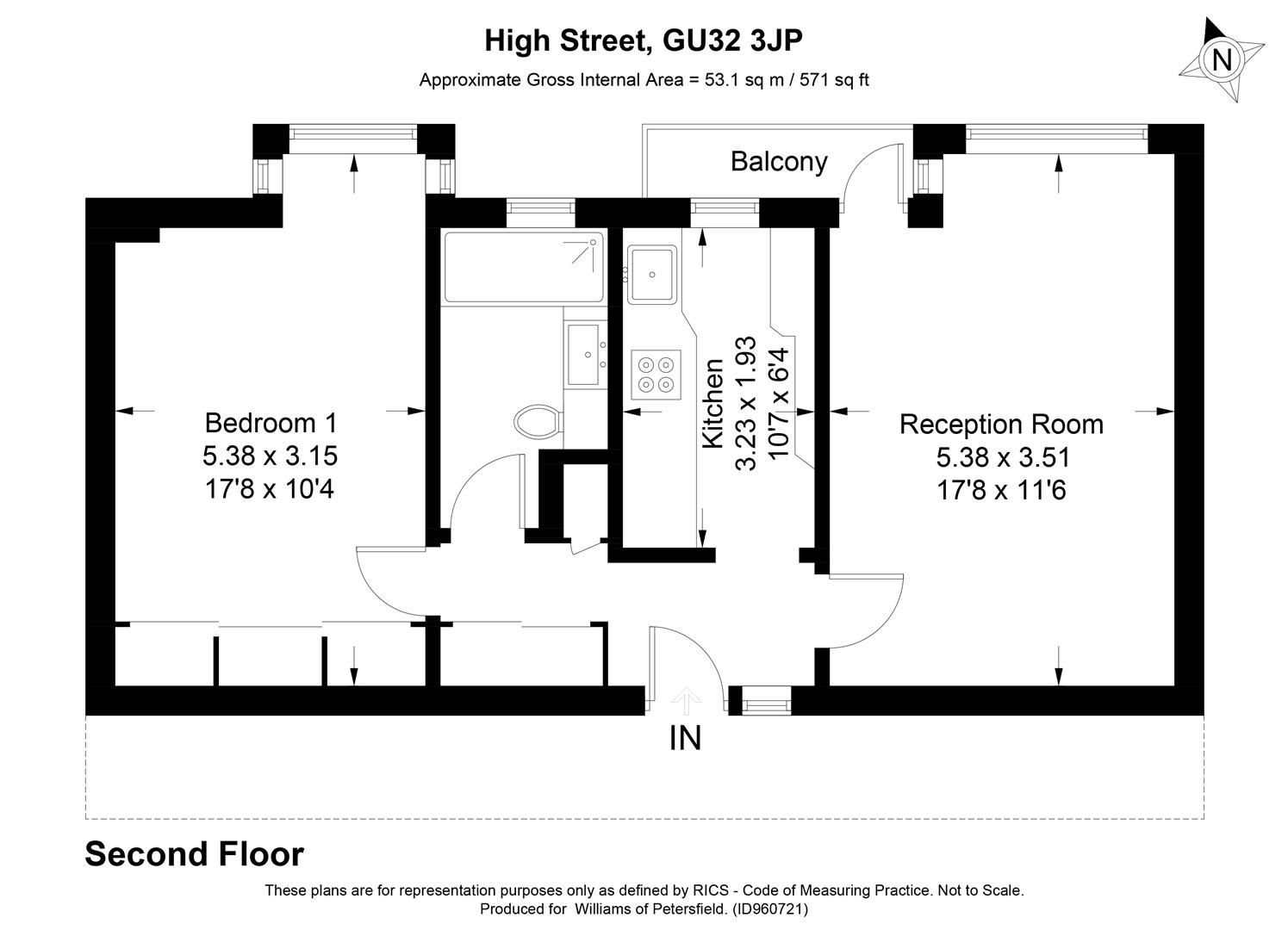 1 bed property to rent in High Street, Petersfield GU32 Zoopla