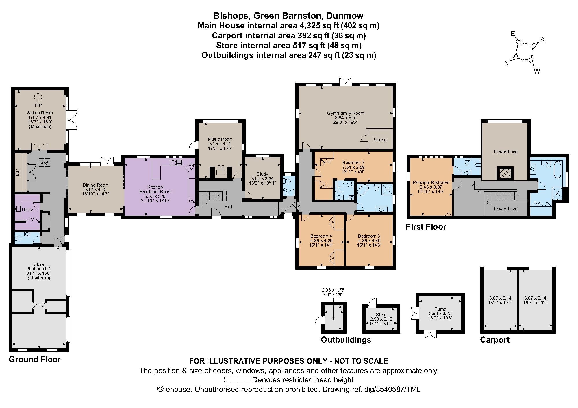 4 bed detached house for sale in Green, Barnston, Dunmow, Essex