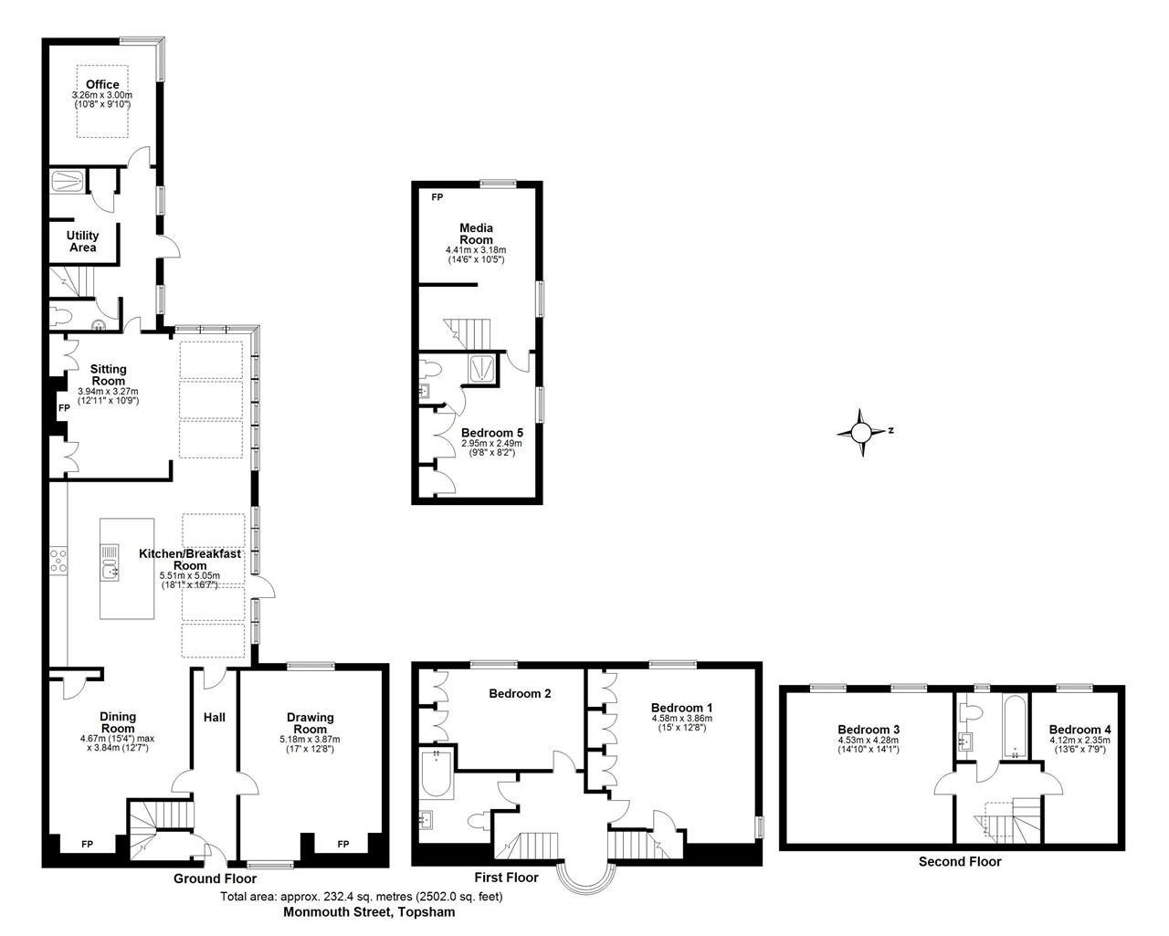 5 bed property for sale in Salisbury House, 30 Monmouth Street, Topsham