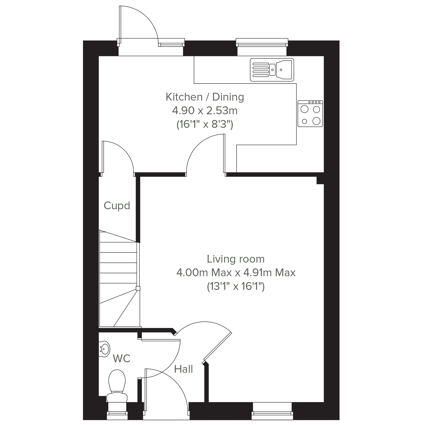 New home, 3 bed semidetached house for sale in "The Gallows" at Church
