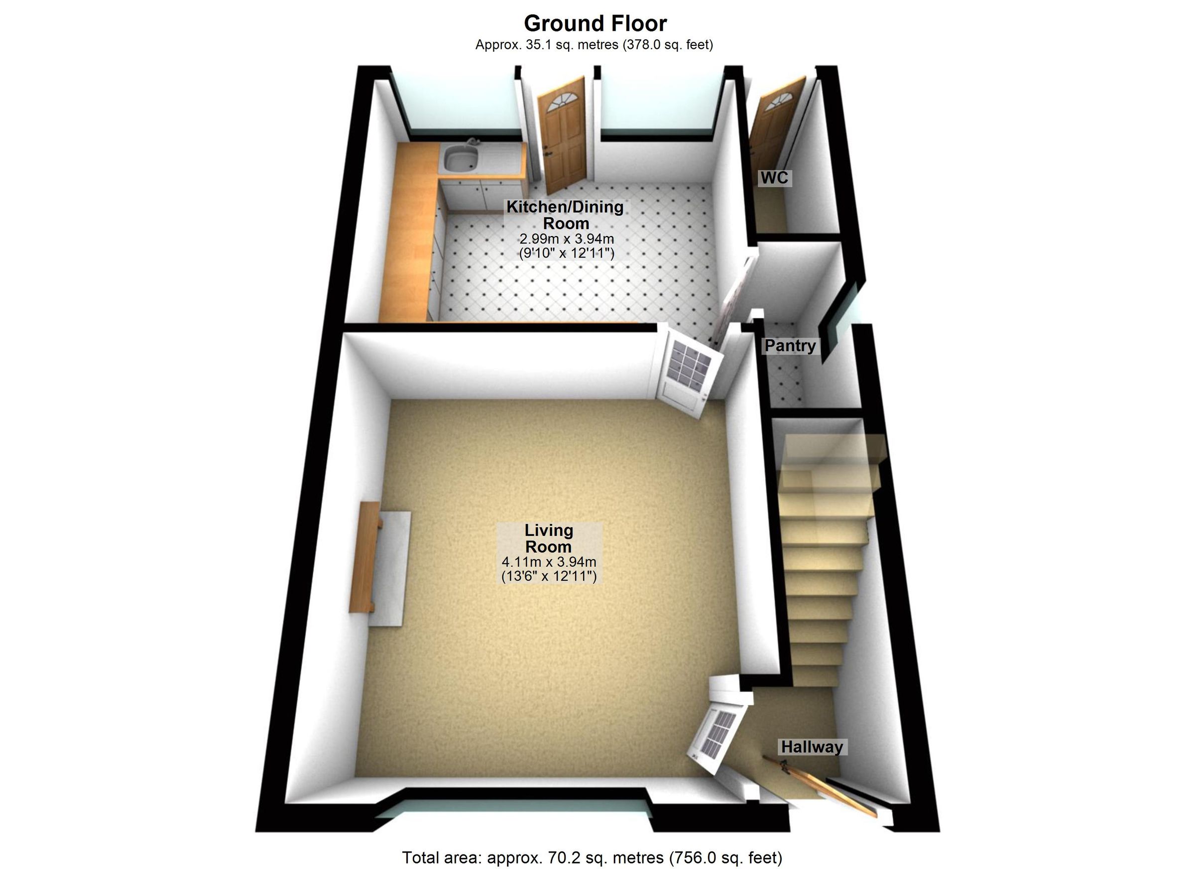 2 bed end terrace house for sale in St. Marys Crescent, Ruddington