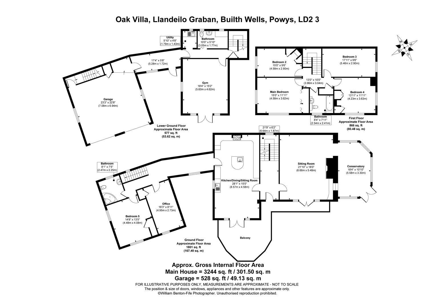 6 bed detached house for sale in The Bungalows, Pendre, Builth Wells