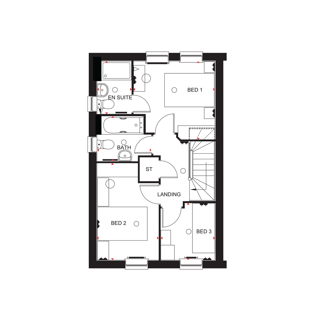 New home, 3 bed semidetached house for sale in "Archford" at Ollerton
