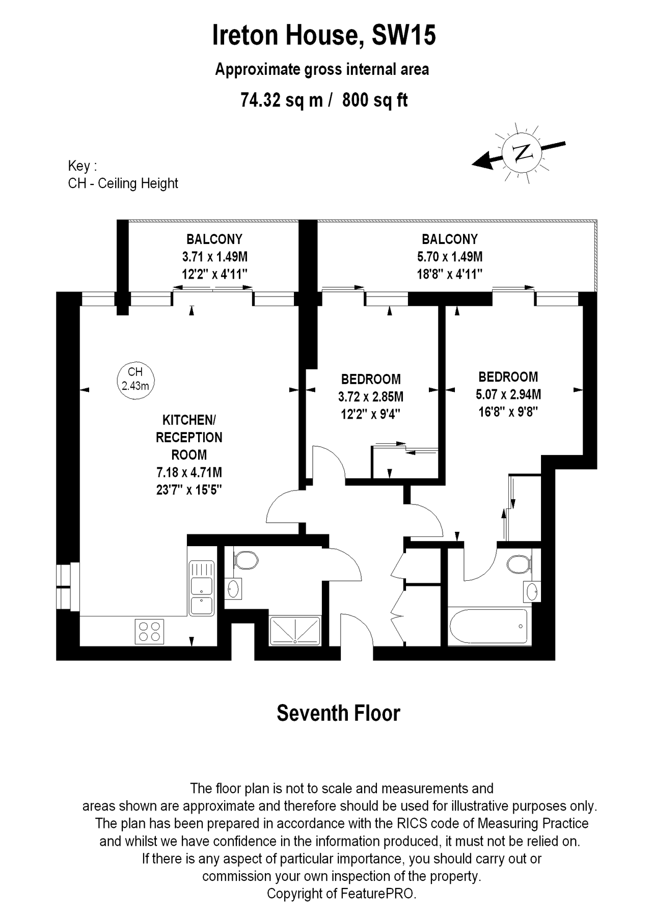 2 bed flat to rent in Ireton House, 3 Stamford Square, London SW15 Zoopla