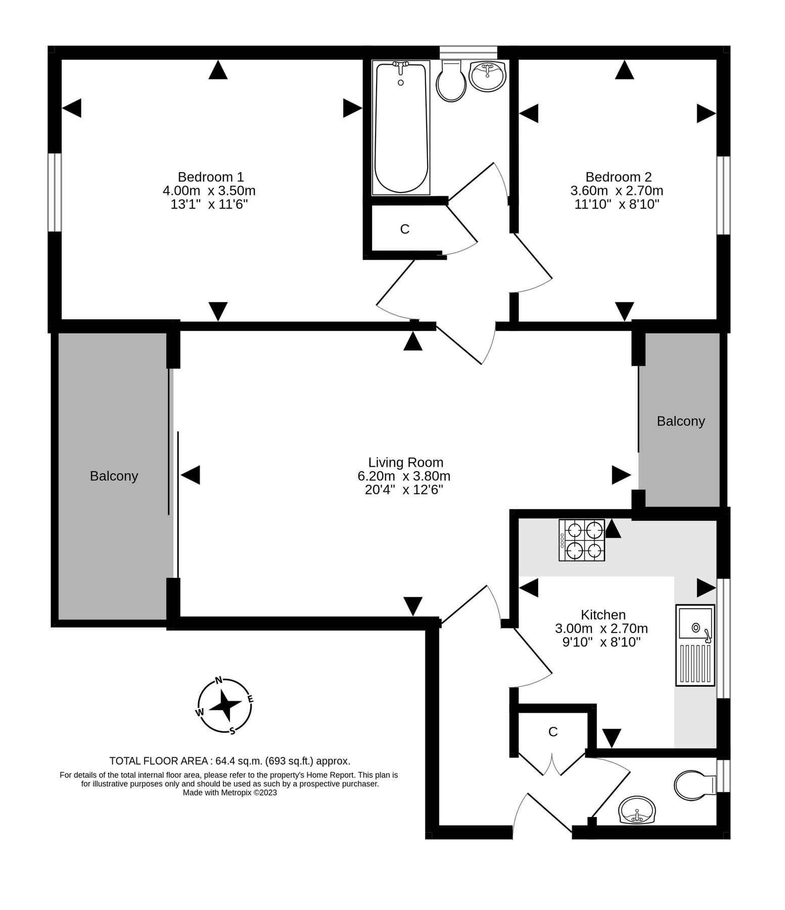 2 bed flat for sale in 40/2 West Craigs Crescent, Edinburgh EH12 Zoopla