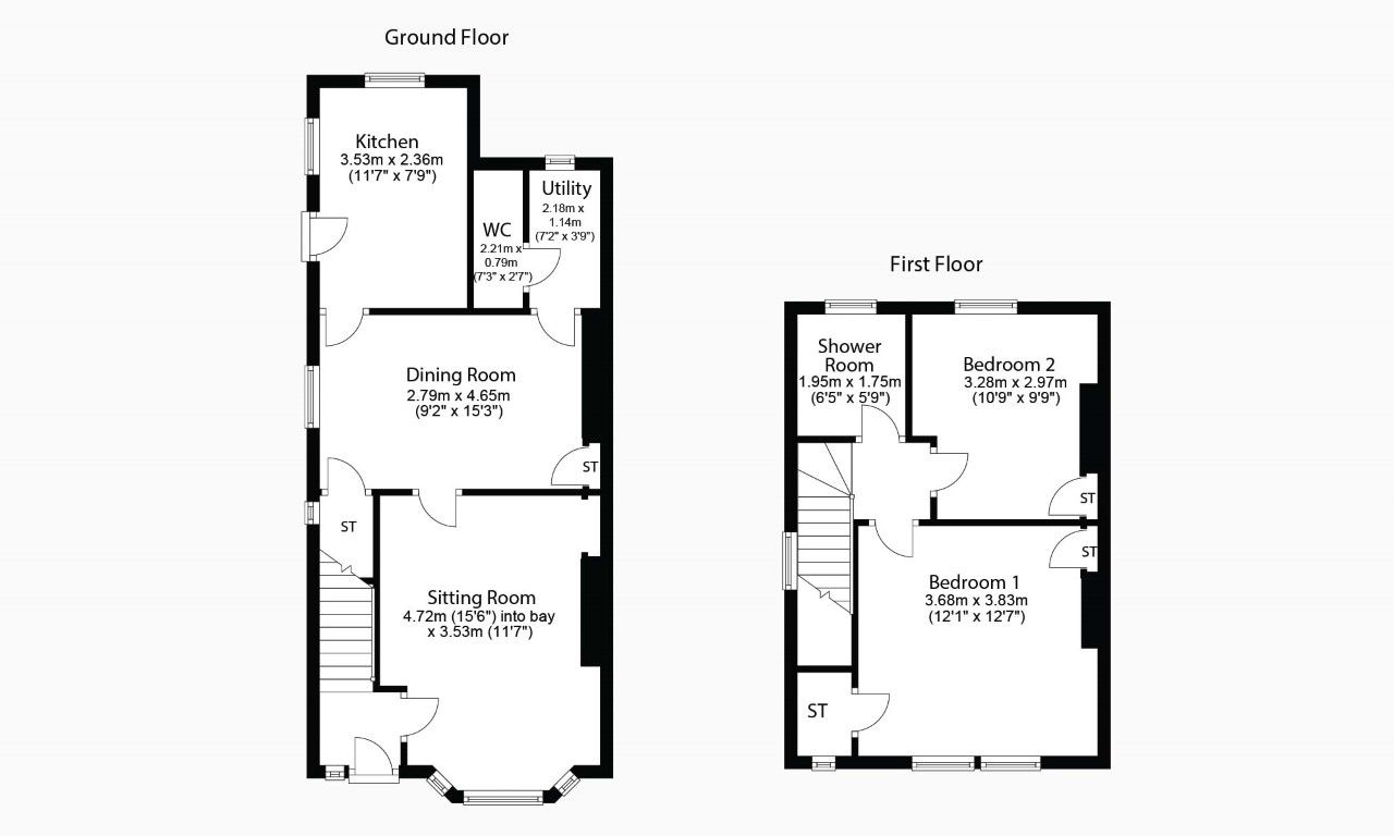 2 bed semidetached house for sale in Burnhead Road, Larbert