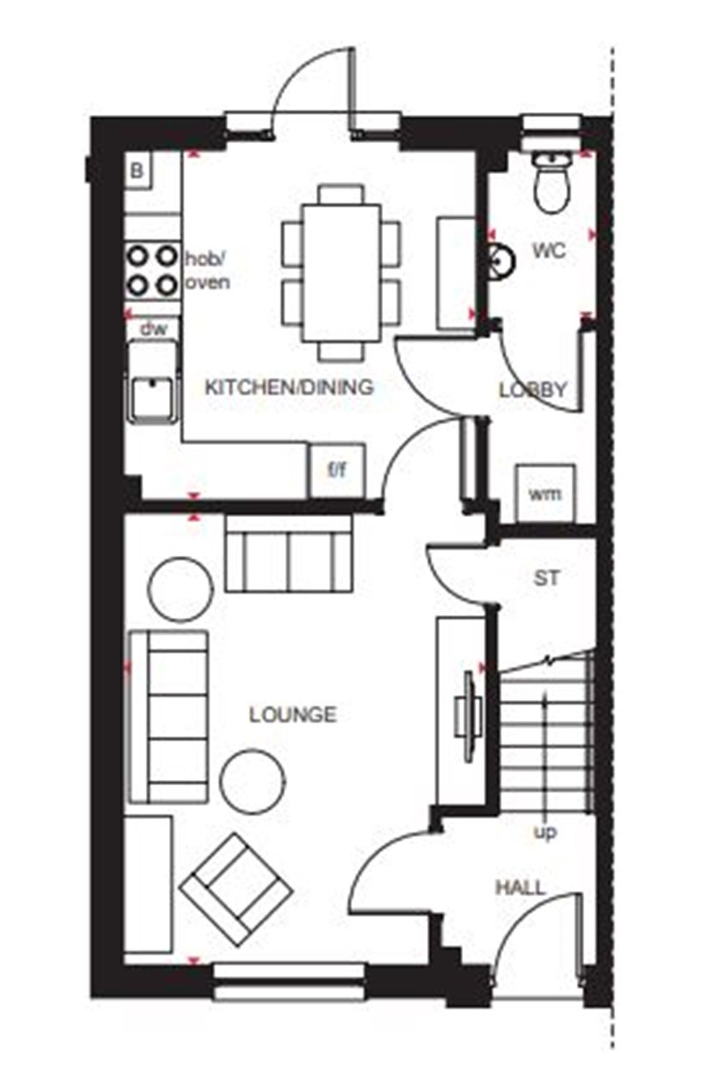 New home, 3 bed terraced house for sale in "Cupar" at Charolais Lane