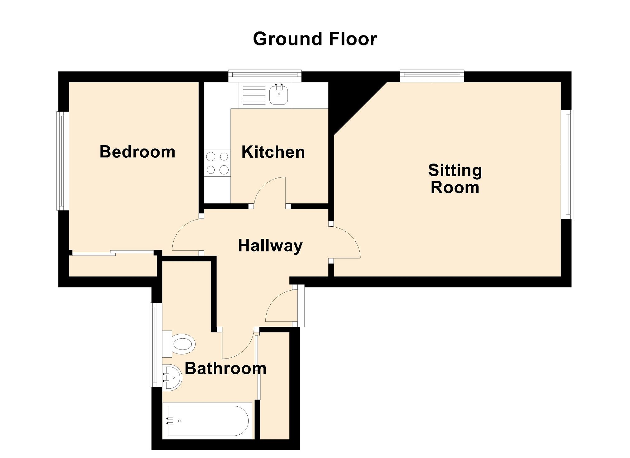 1 bed flat to rent in 72 The Lynch, North Somerset. BS25