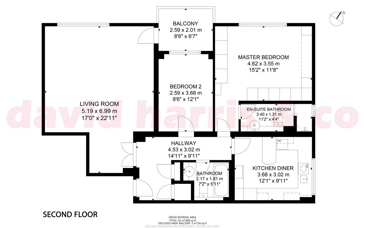 2 bed flat for sale in Berkeley Court, Hale Lane, Edgware, Middlesex