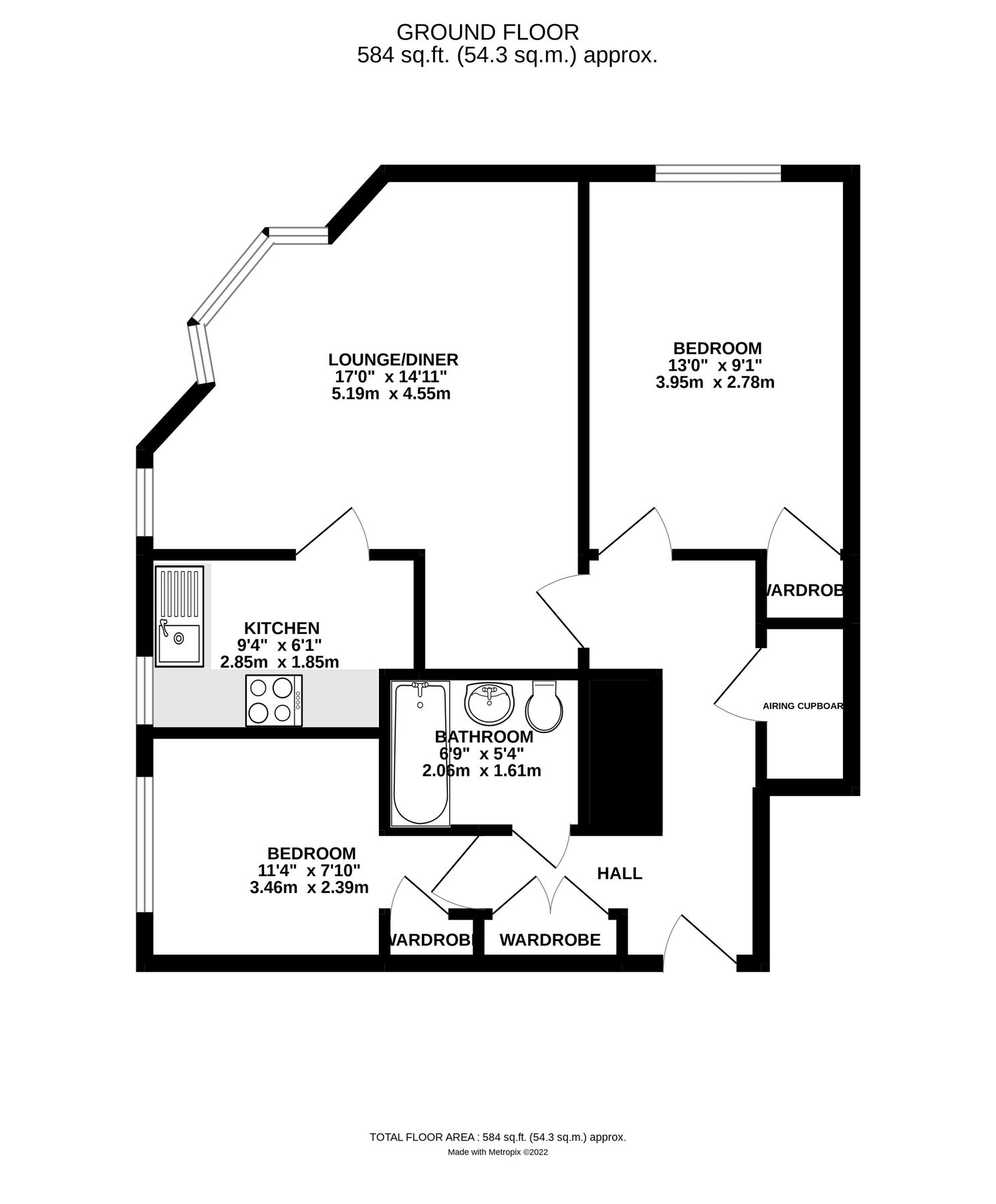 2 bed flat for sale in Winterton Lodge, Goda Road, Littlehampton BN17