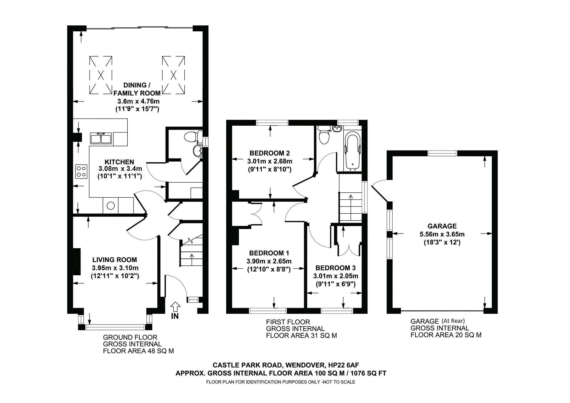 3 bed semidetached house for sale in Castle Park Road, Wendover