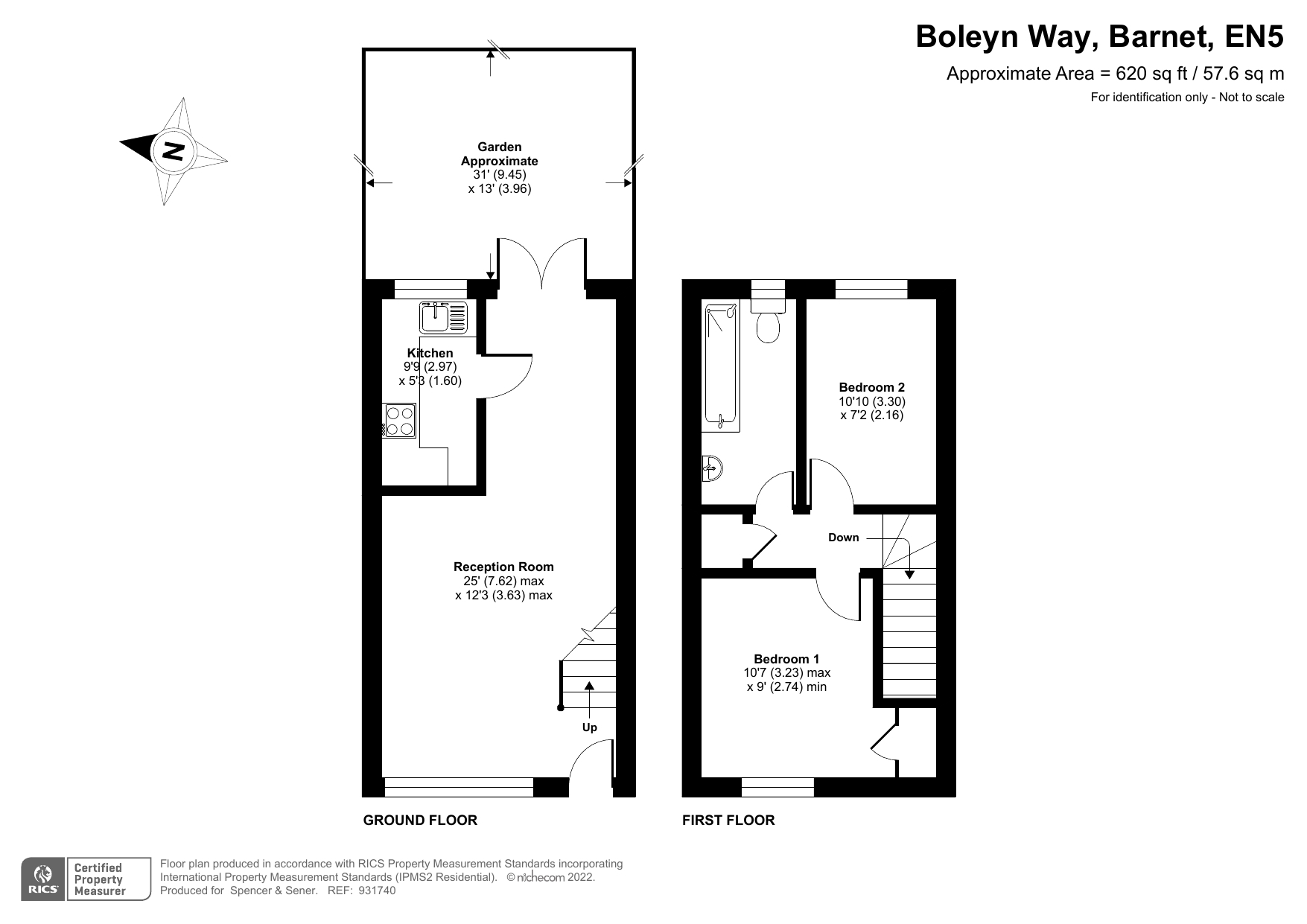 2 bed terraced house for sale in Boleyn Way, EN5 Zoopla