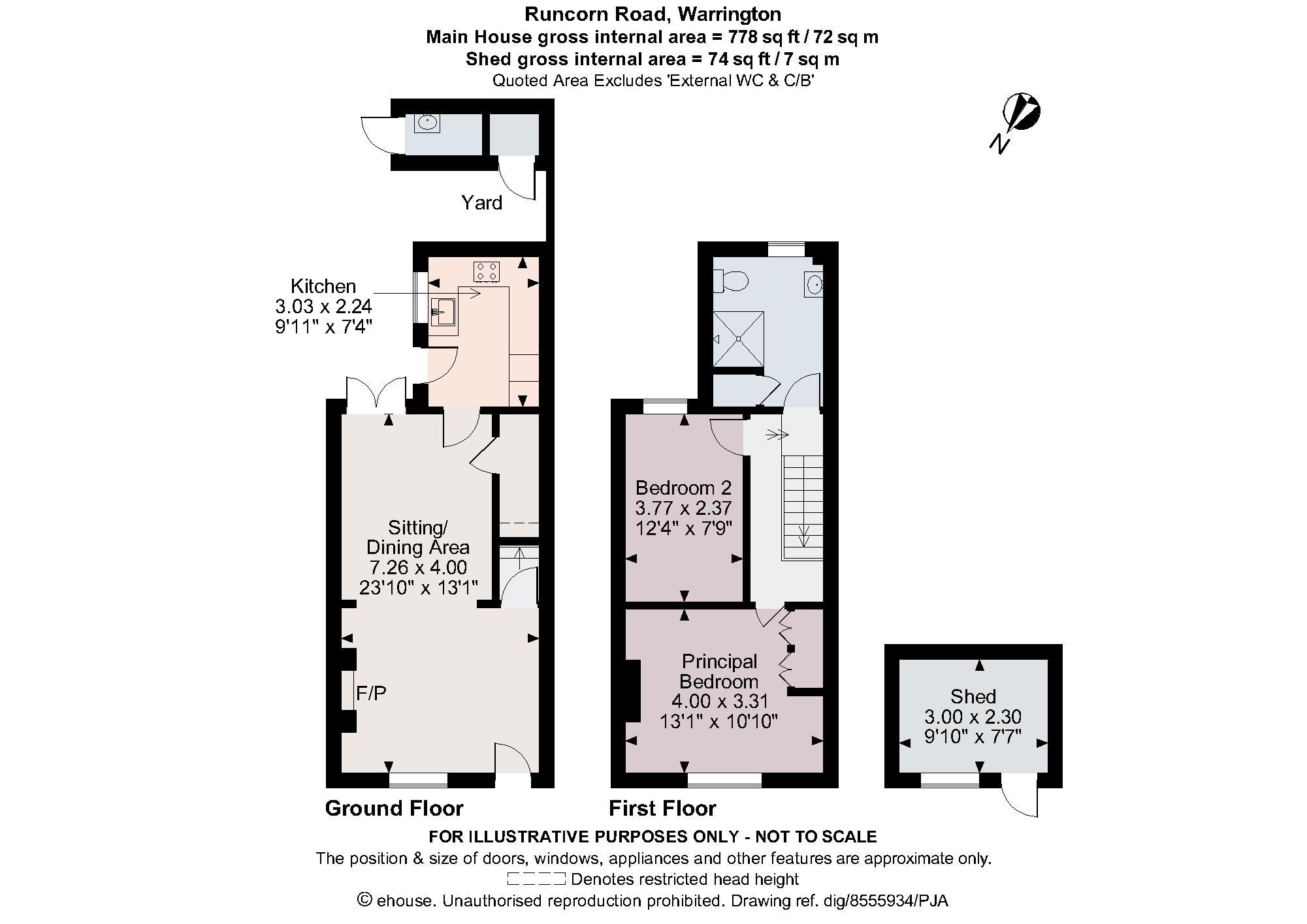 2 bed terraced house for sale in Runcorn Road, Moore, Warrington