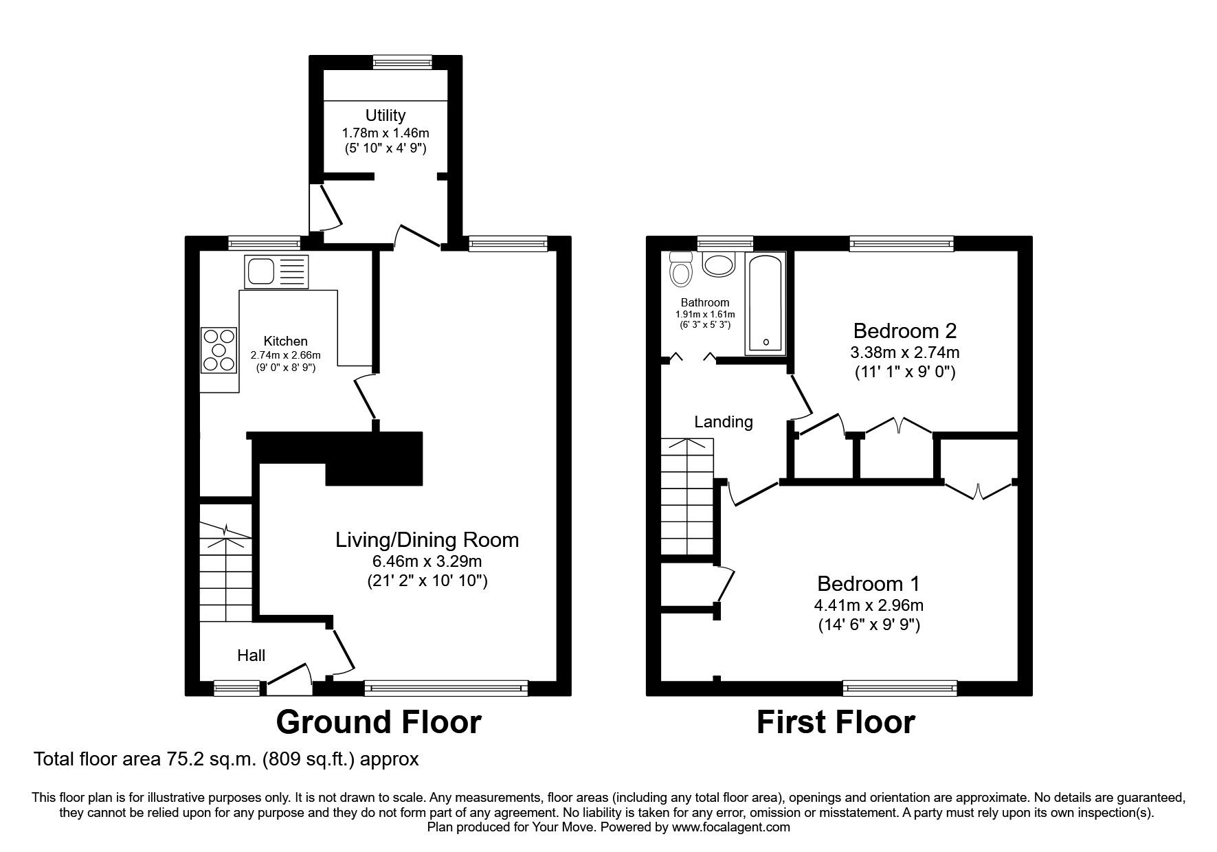 2 bed terraced house for sale in Henderson Street, Kingseat