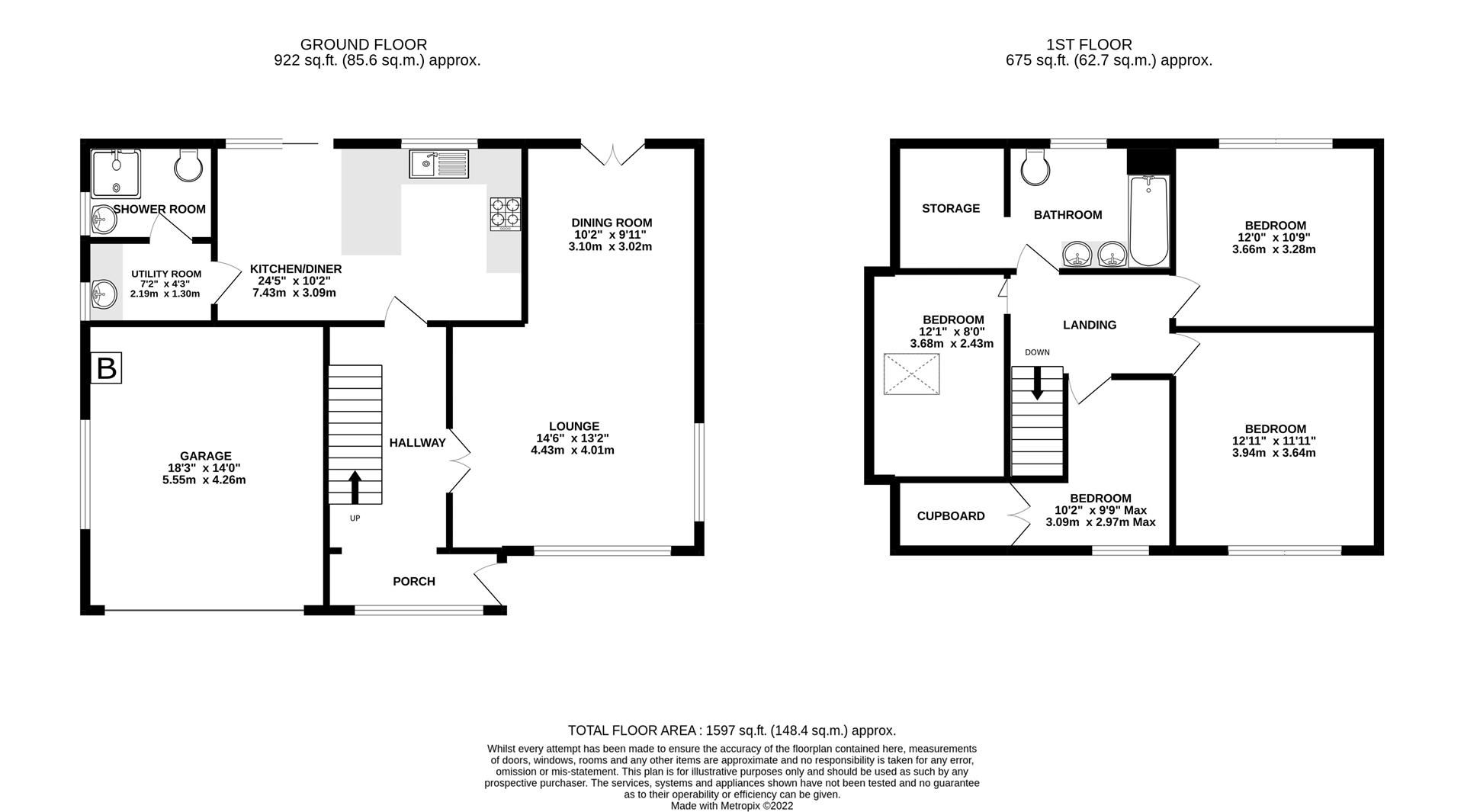 4 bed detached house for sale in Rowsley Crescent, Staveley