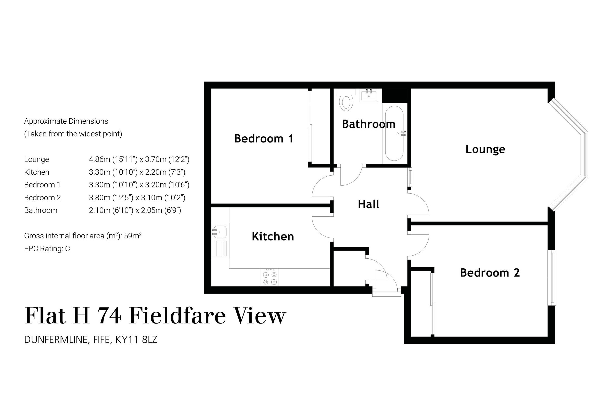 2 bed flat for sale in Fieldfare View, Dunfermline, Fife KY11 Zoopla
