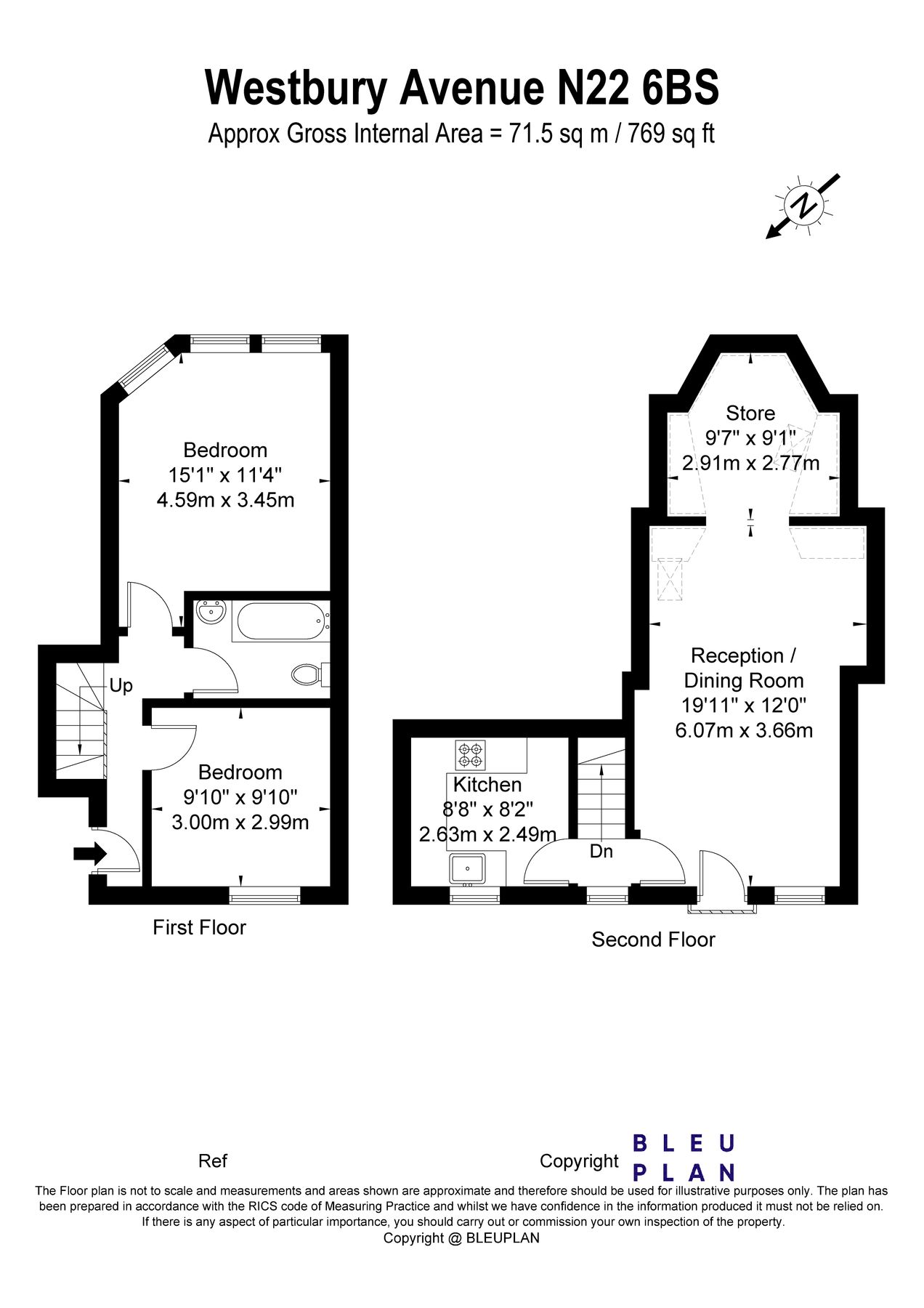 2 bed flat for sale in Westbury Arcade, Westbury Avenue, London N22