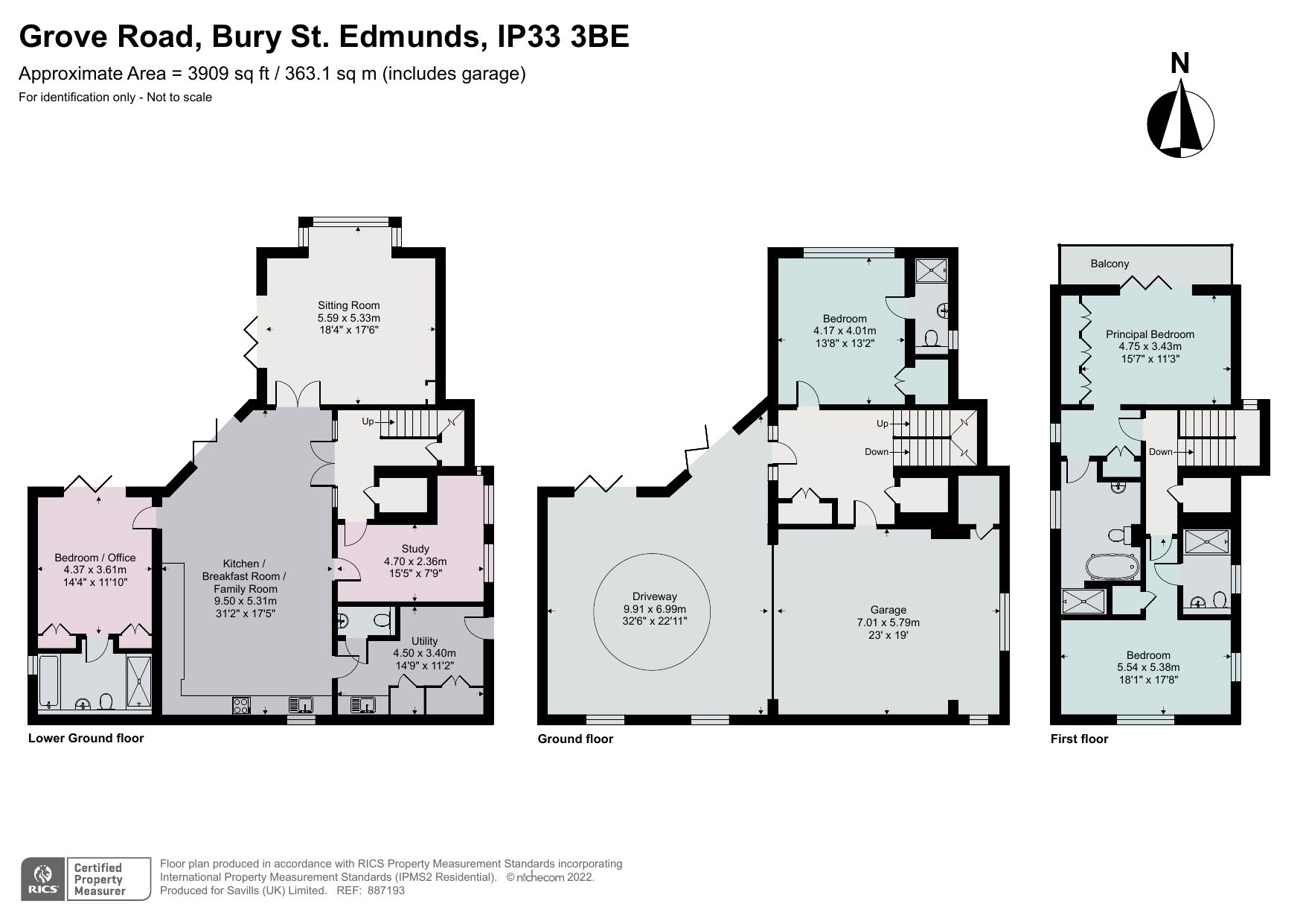 4 bed detached house for sale in Grove Road, Bury St. Edmunds, Suffolk