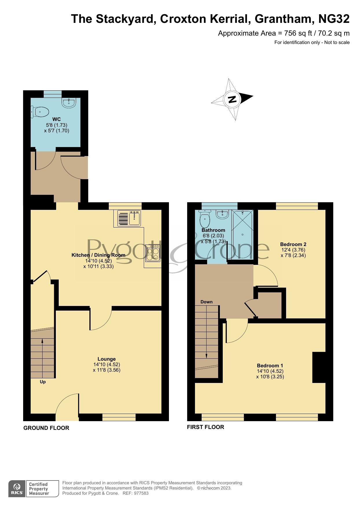 2 bed semidetached house for sale in The Stackyard, Croxton Kerrial