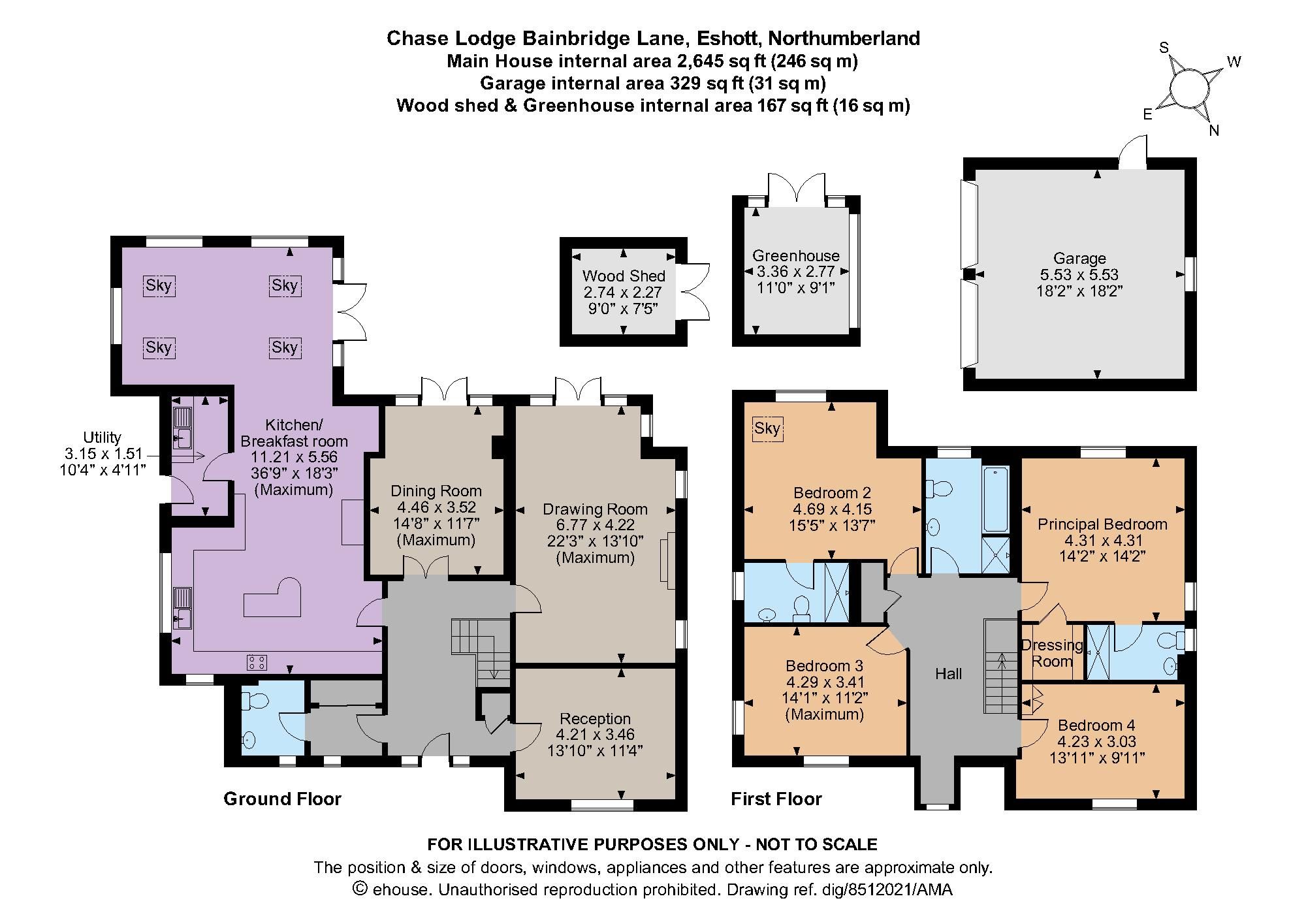 4 bed detached house for sale in Bainbridge Lane, Eshott, Morpeth