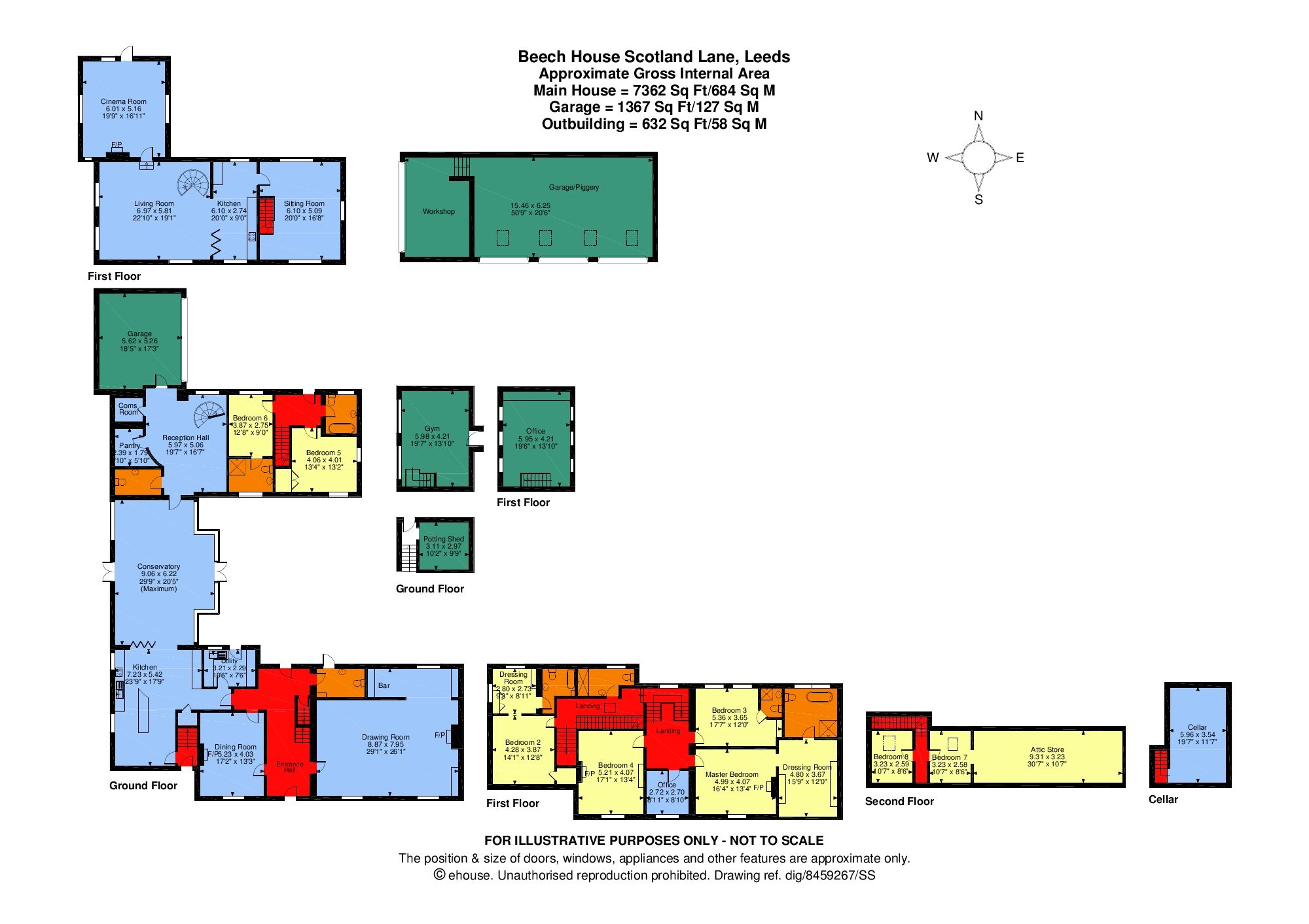 8 bed detached house for sale in Scotland Lane, Horsforth, Leeds LS18