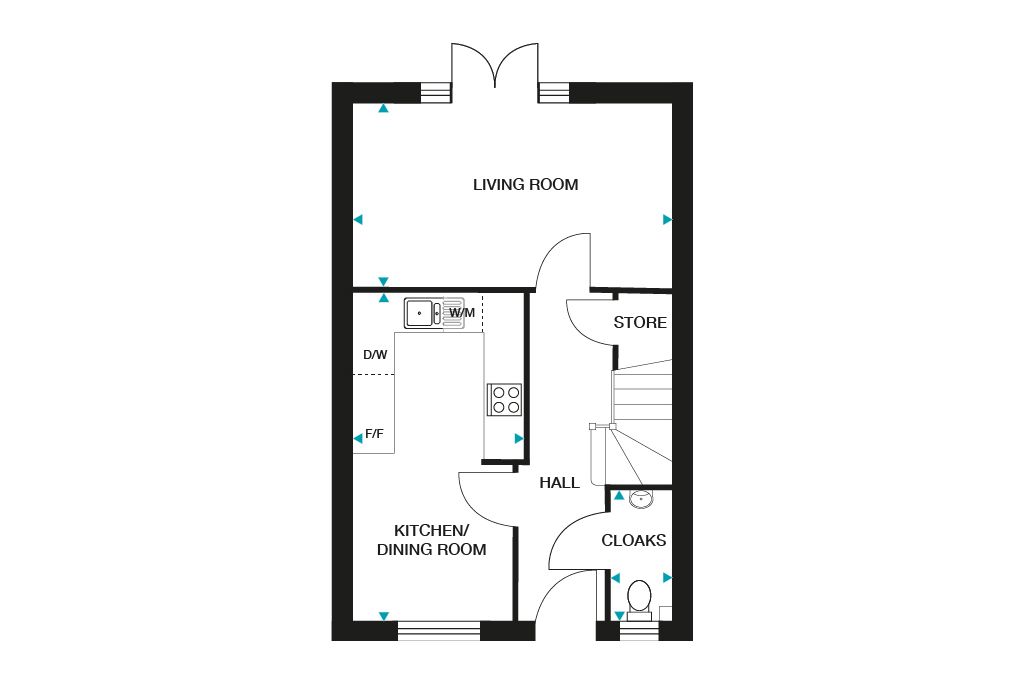 New home, 3 bed terraced house for sale in Freeman Drive, Ludgershall