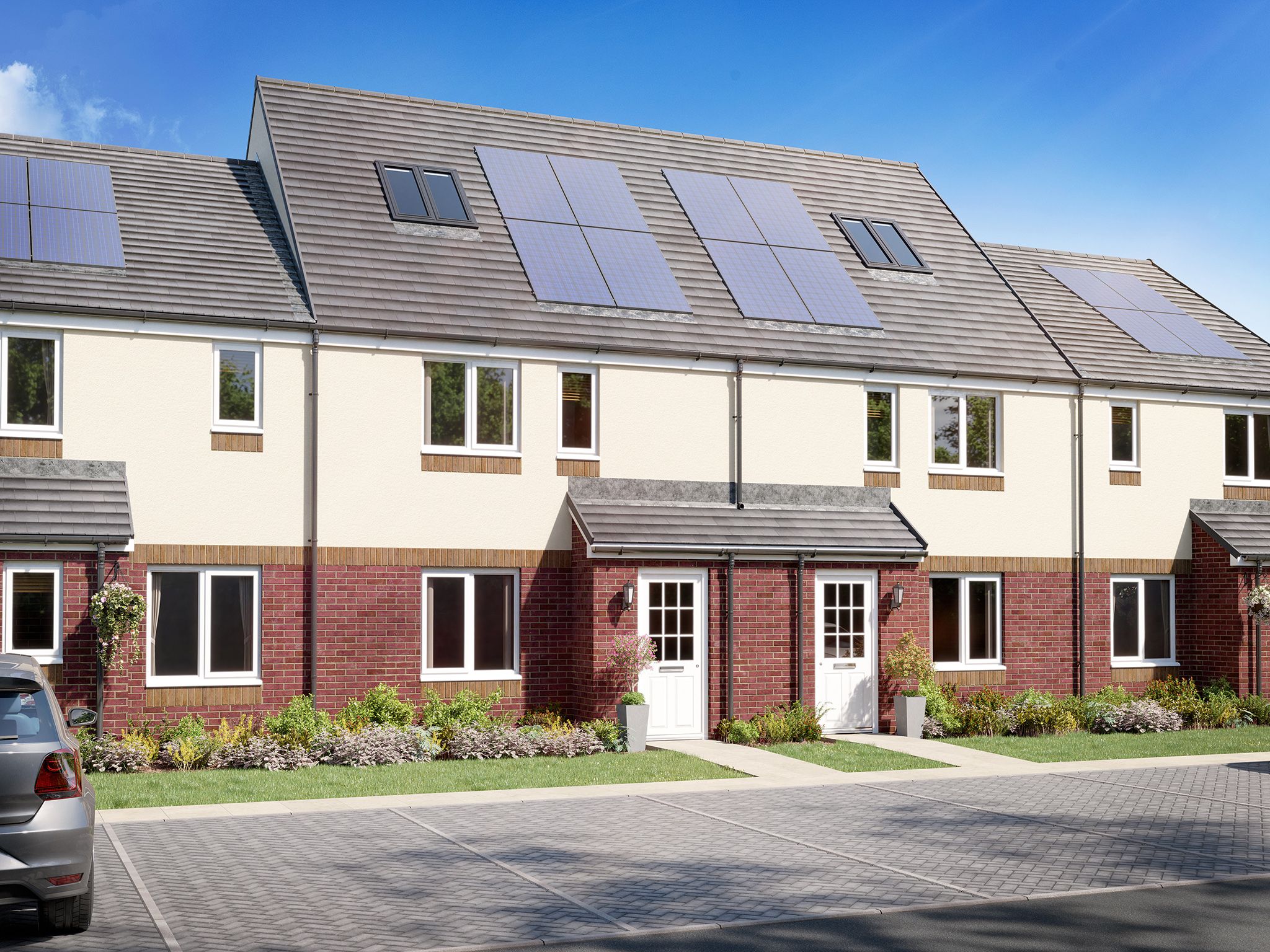 New home, 3 bed terraced house for sale in "The Brodick" at Newfield