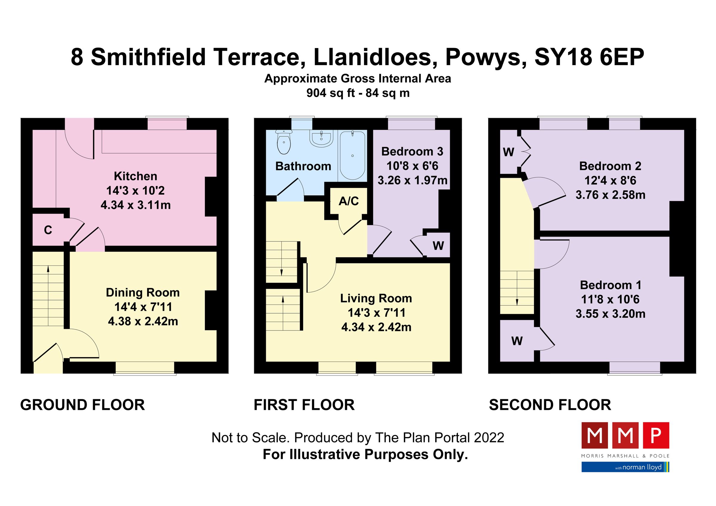 3 bed terraced house to rent in Smithfield Terrace, Llanidloes, Powys