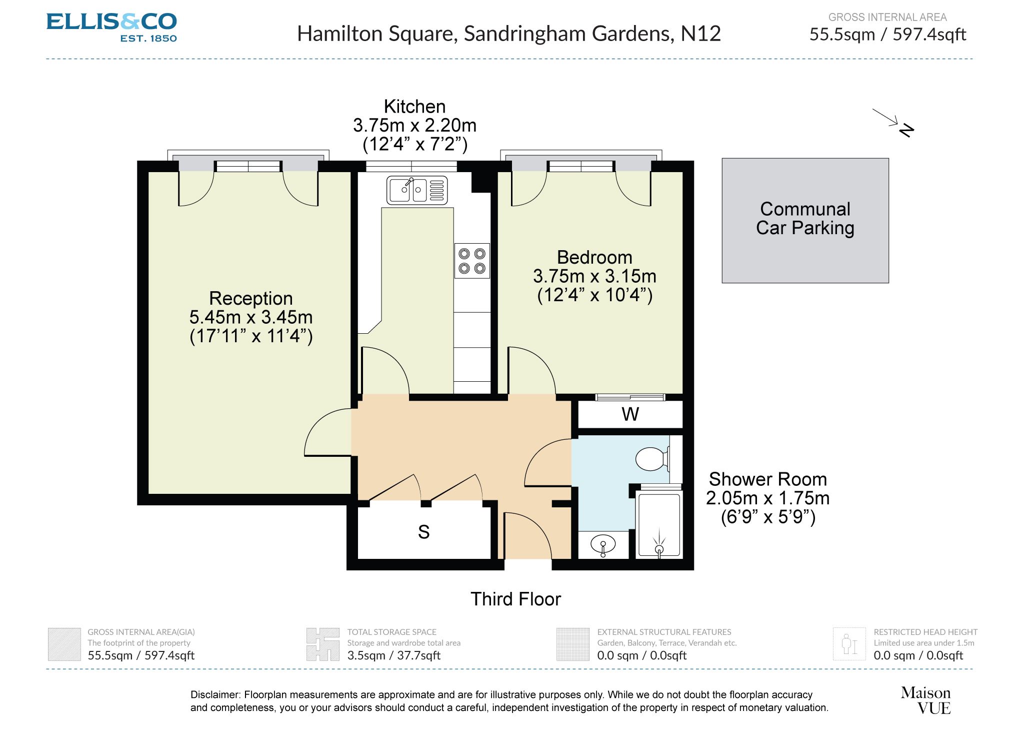 1 bed flat for sale in Hamilton Square, Sandringham Gardens, North