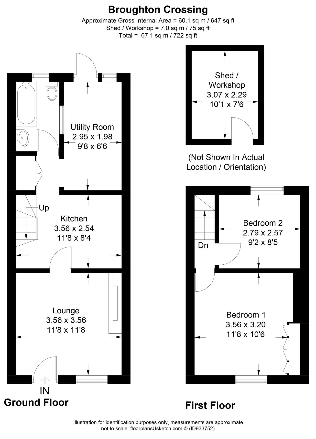 2 bed terraced house for sale in Broughton Crossing, Broughton